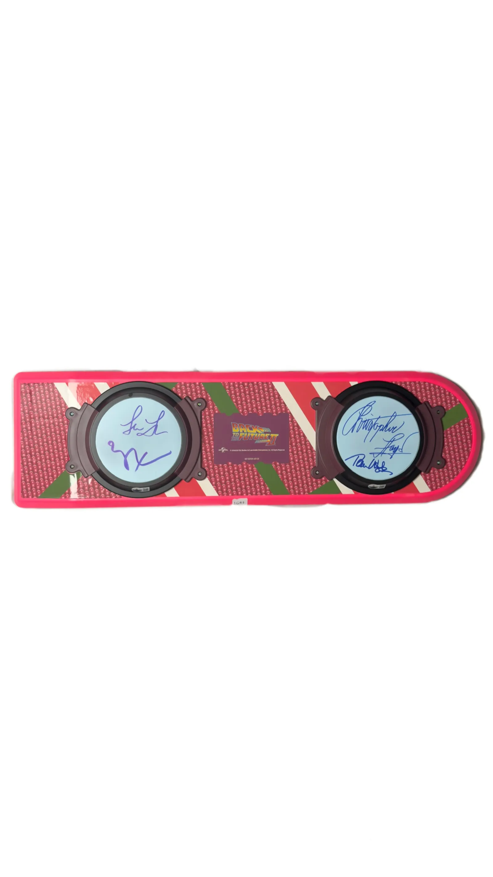 Elenco principal – Hoverboard “Back to the Future Part II” autografado, De Volta para o Futuro