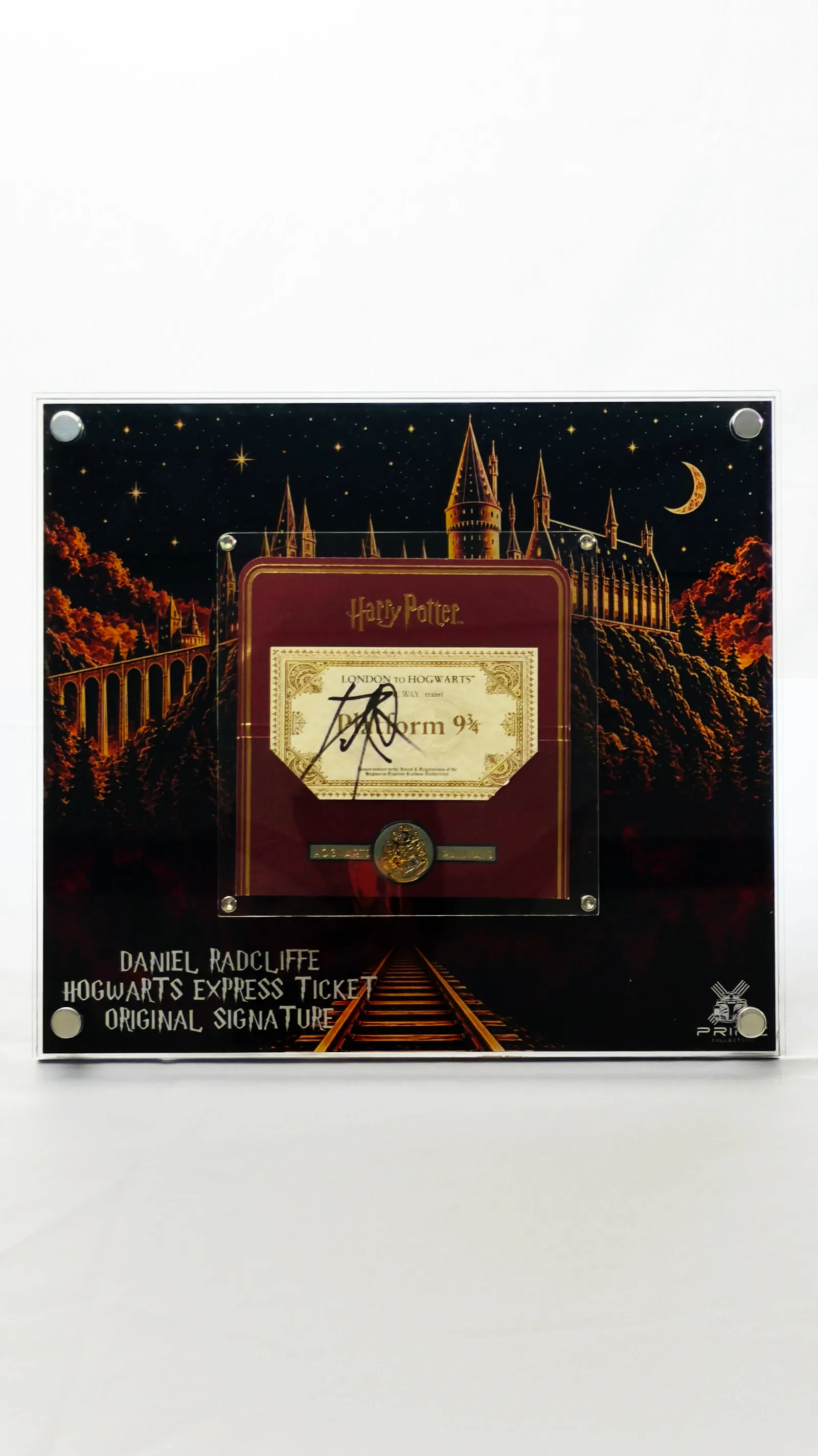 Daniel Radcliffe autógrafo – bilhete Plataforma 9¾, Daniel Radcliffe