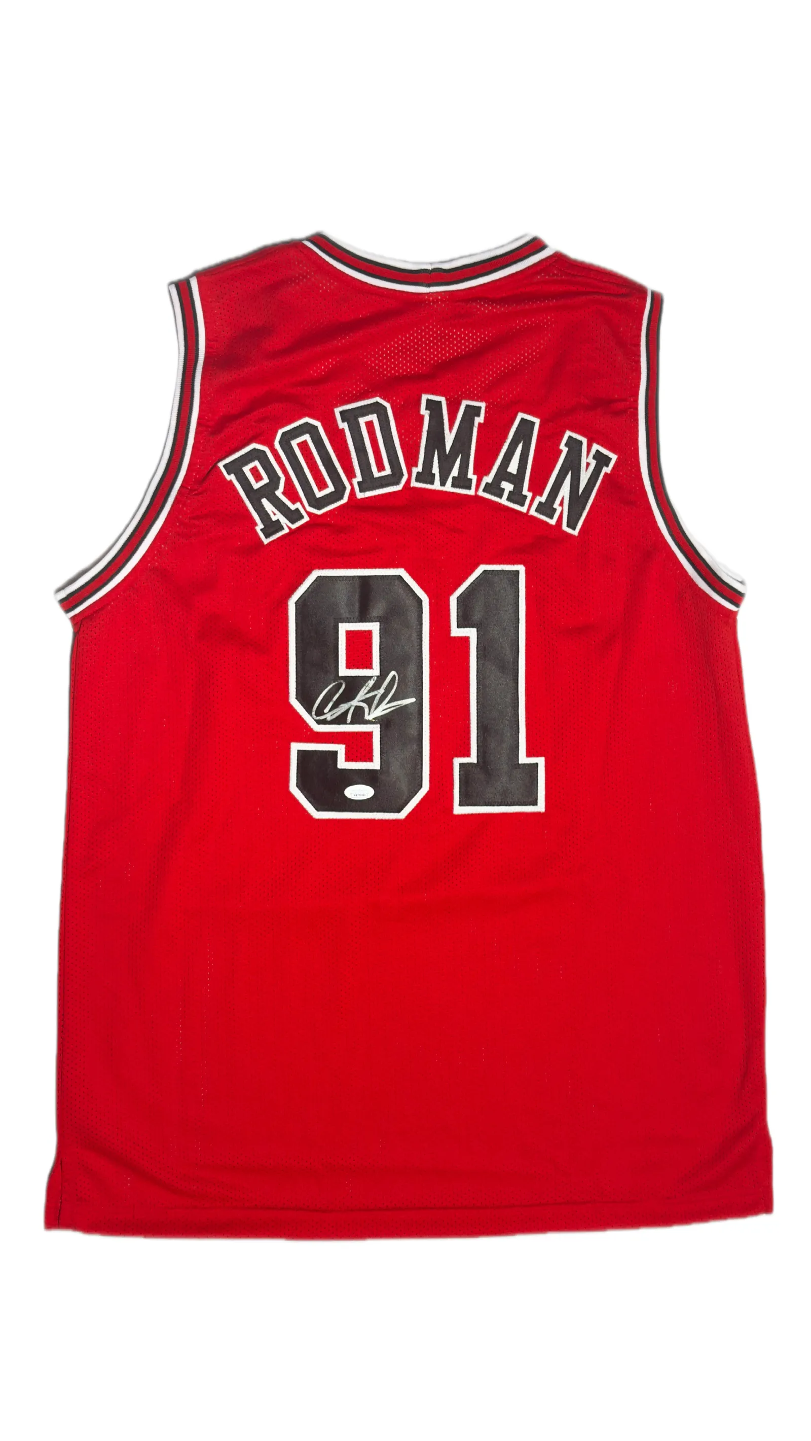 Dennis Rodman autógrafo – Camisa Chicago Bulls 91, Dennis Rodman