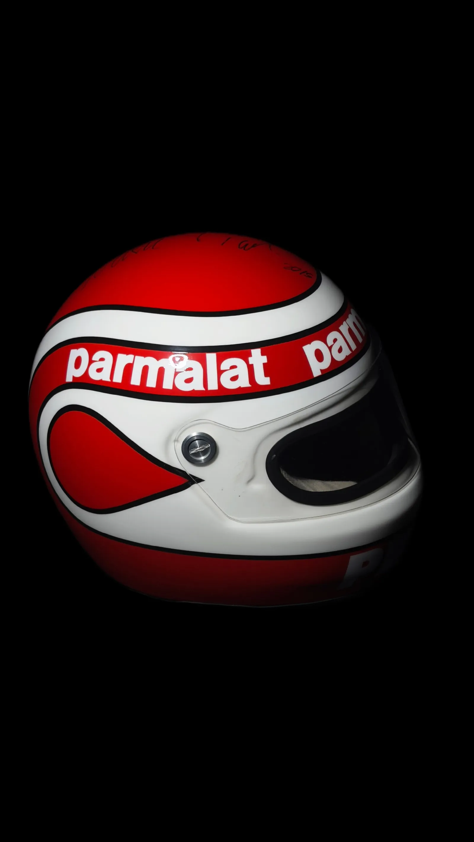 Nelson Piquet autógrafo – capacete Parmalat, Nelson Piquet