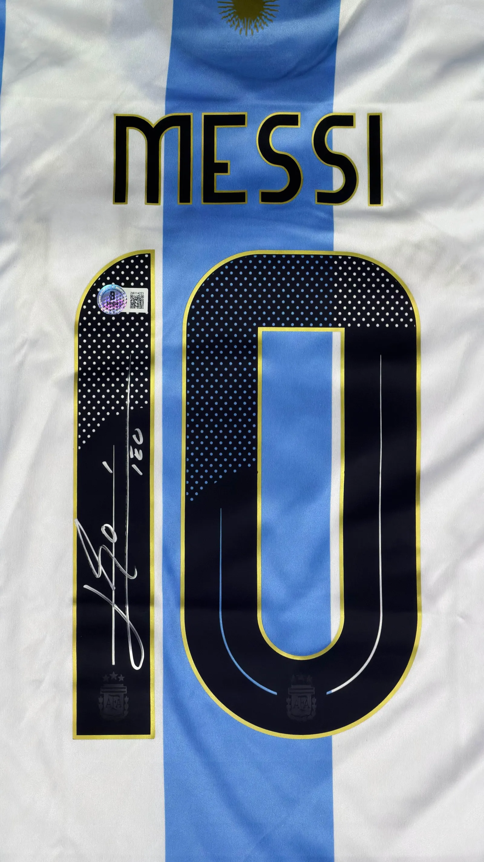 Lionel Messi autógrafo – camisa Seleção Argentina, Lionel Messi