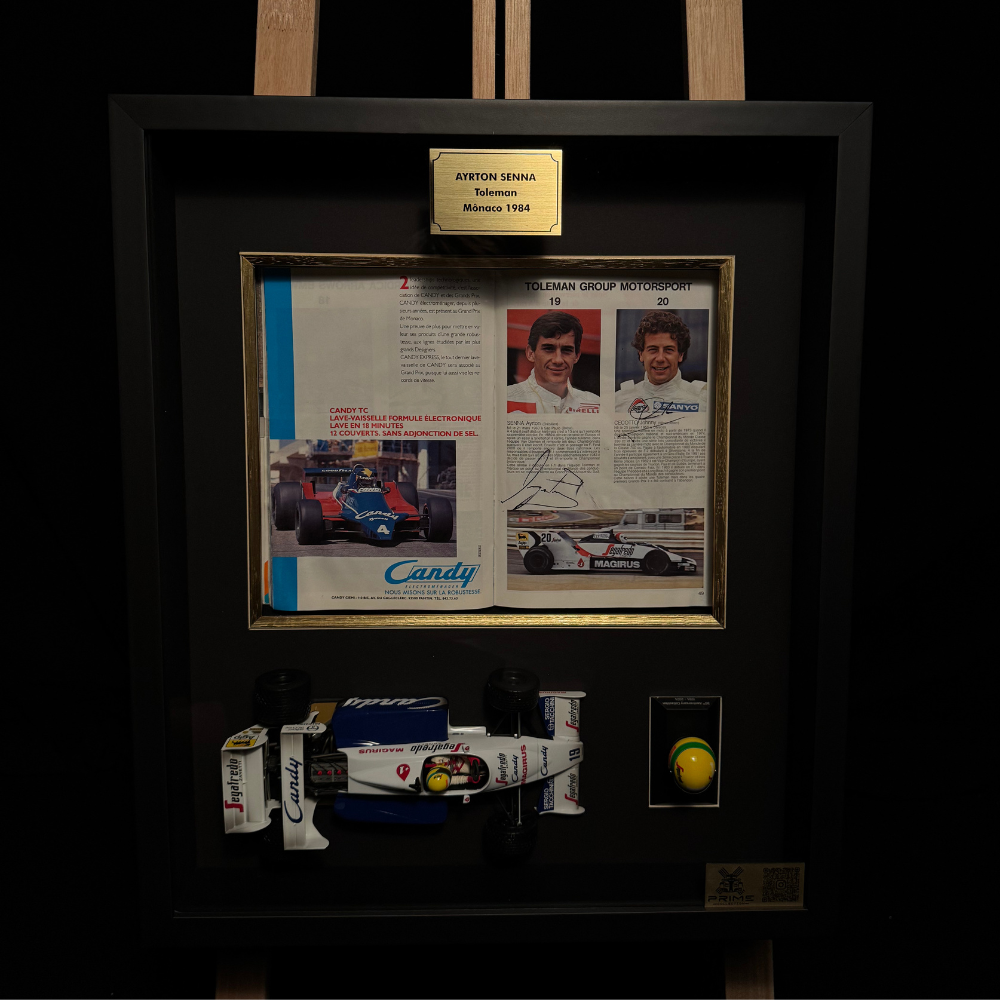 Ayrton Senna – programa oficial do GP de Mônaco de 1984 autografado, Ayrton Senna