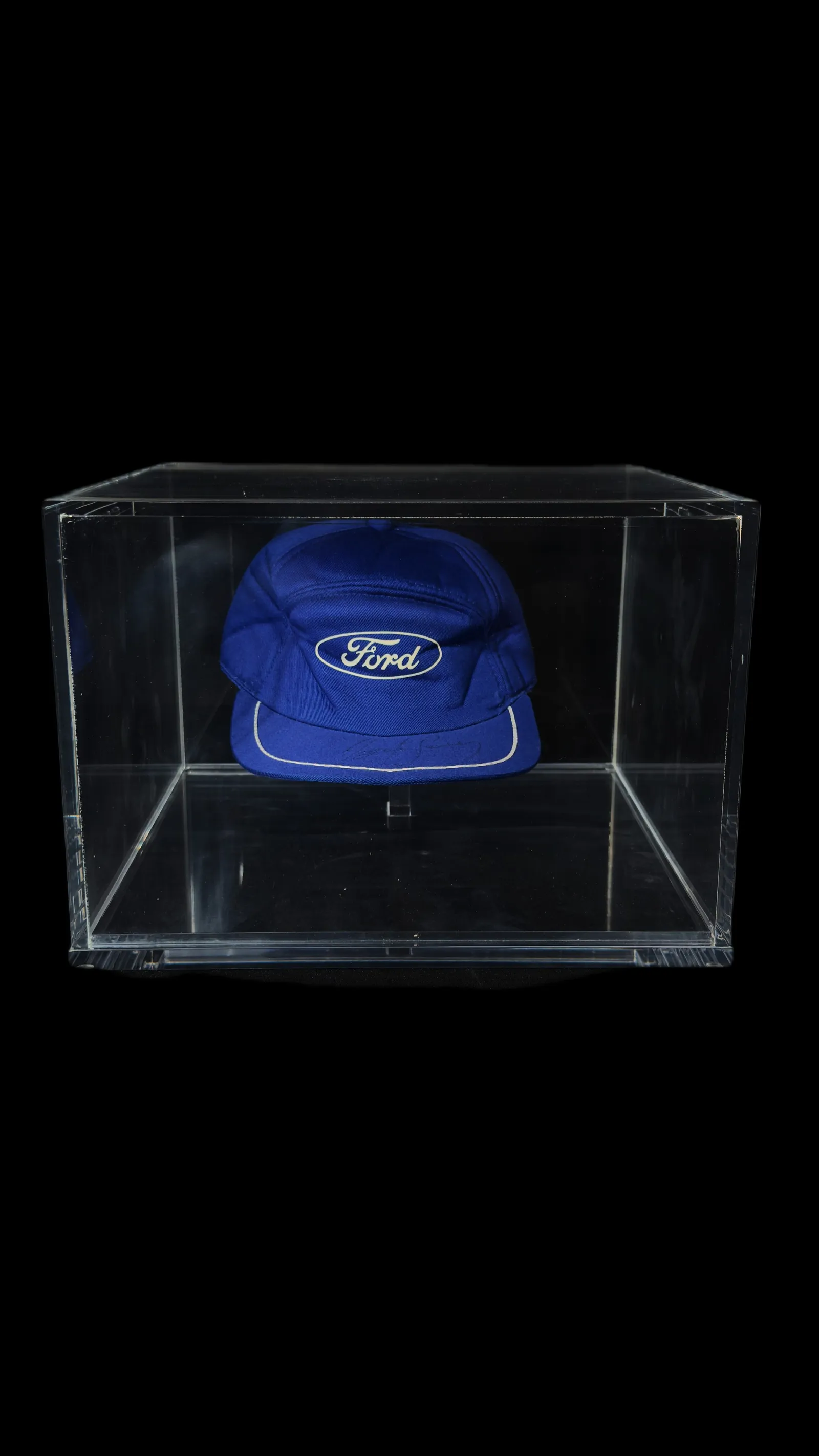 Ayrton Senna autógrafo – boné Ford, Ayrton Senna