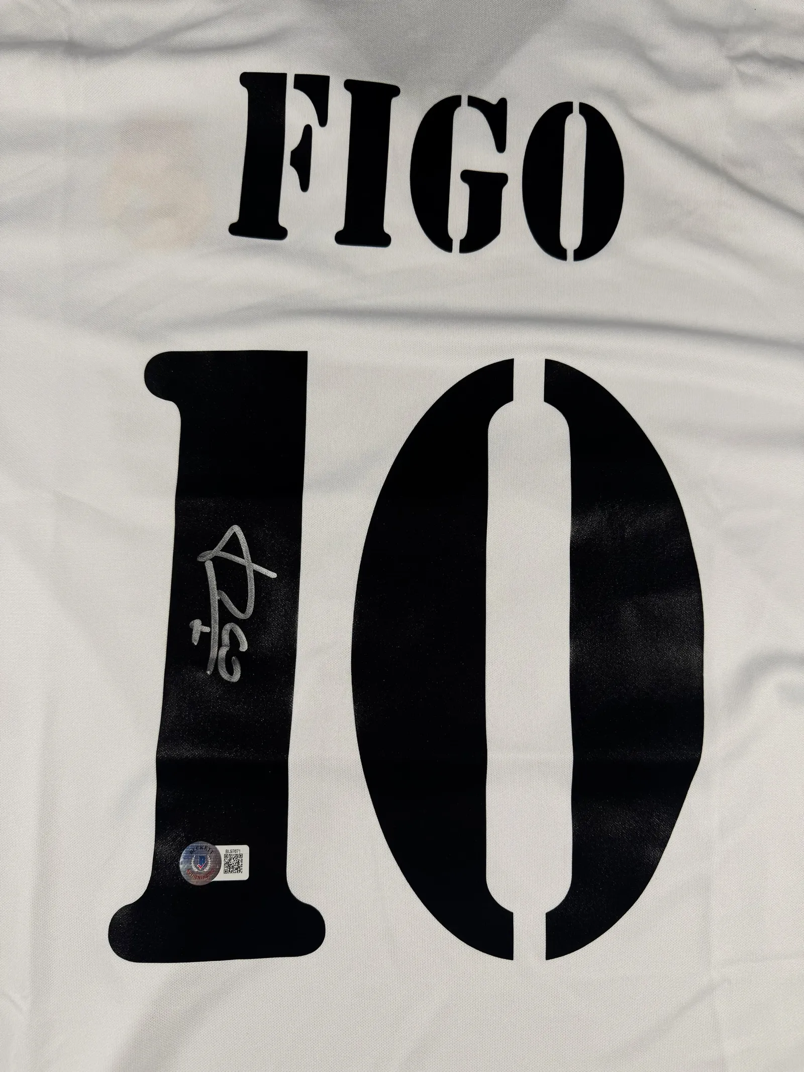Luís Figo autógrafo – camisa do Real Madrid, Luís Figo