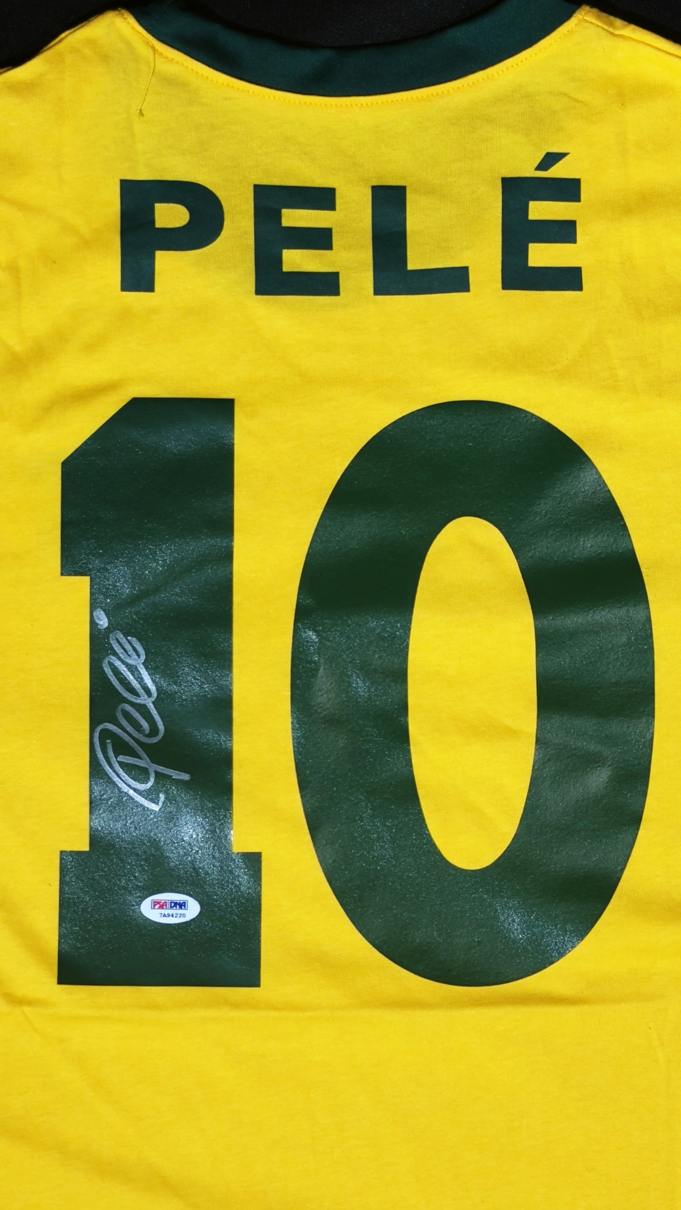 Pelé autógrafo – camisa Brasil retrô, Pelé