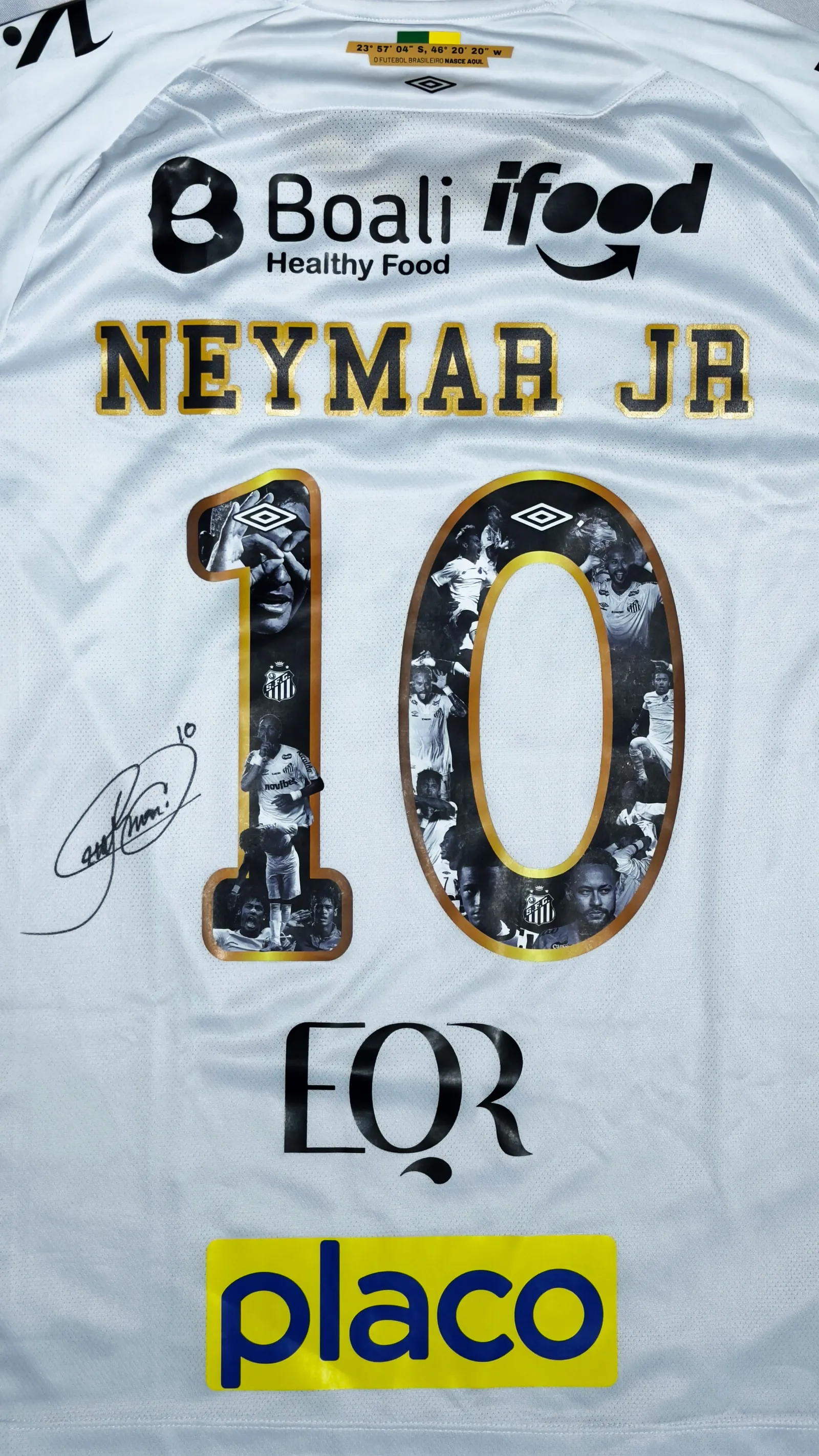 Neymar Jr autógrafo – Camisa Santos, Neymar Jr