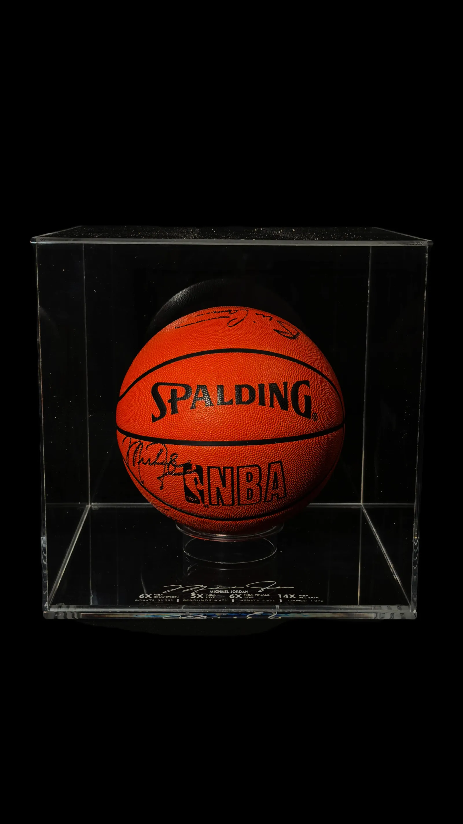 Michael Jordan e elenco campeão da NBA 1990–91 autógrafos – bola oficial Spalding, Michael Jordan