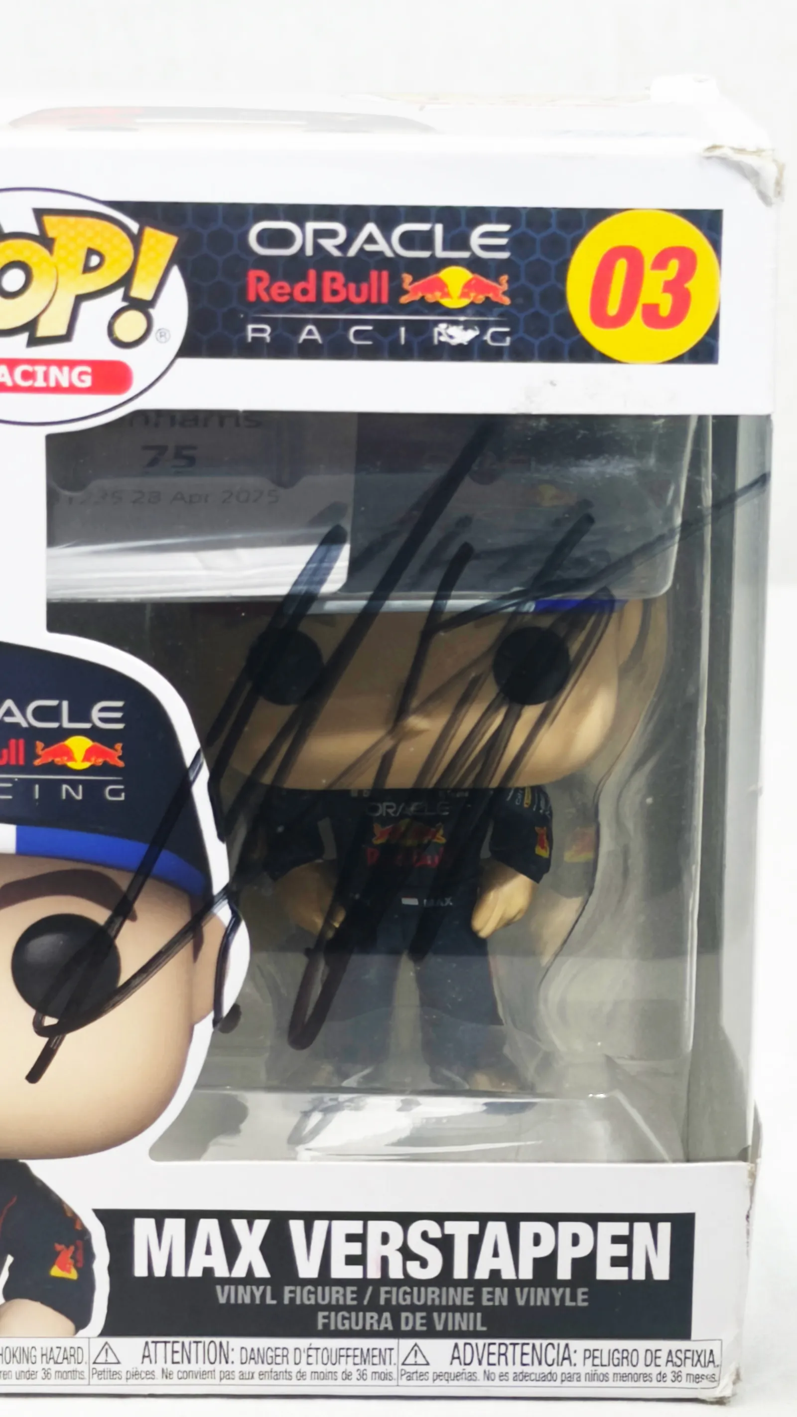 Max Verstappen autógrafo – Funko Pop Oracle Red Bull Racing, Max Verstappen