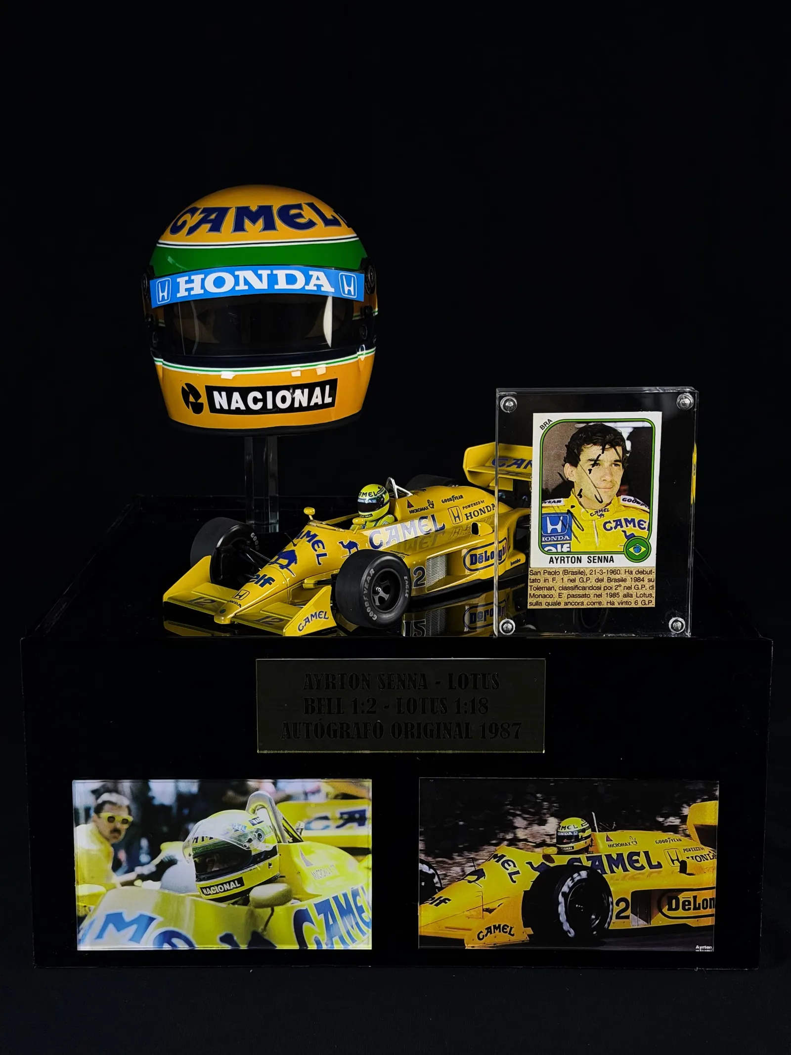 Ayrton Senna autógrafo – card 1987, Ayrton Senna