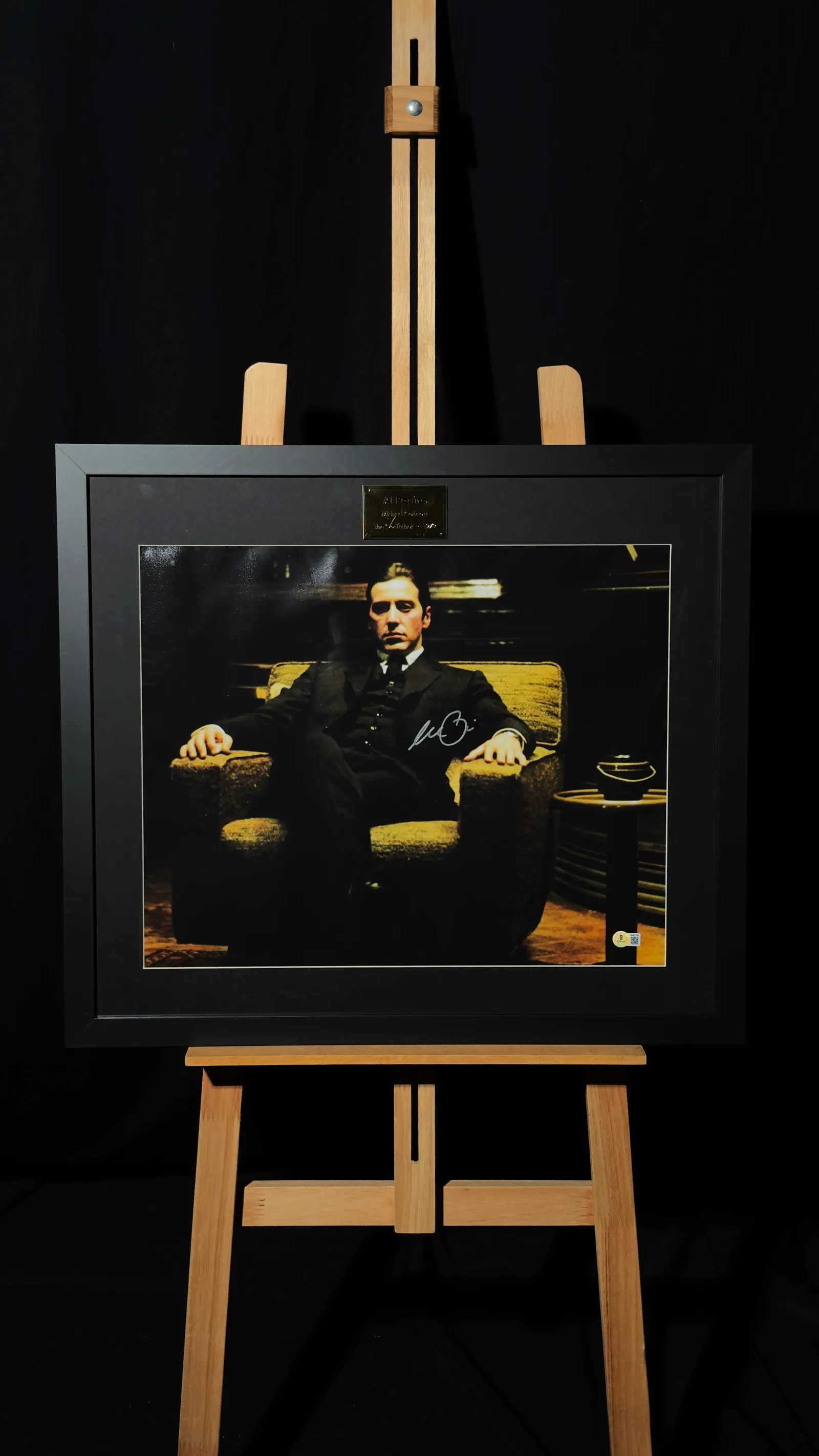 Al Pacino autógrafo – fotografia emoldurada The Godfather, Al Pacino