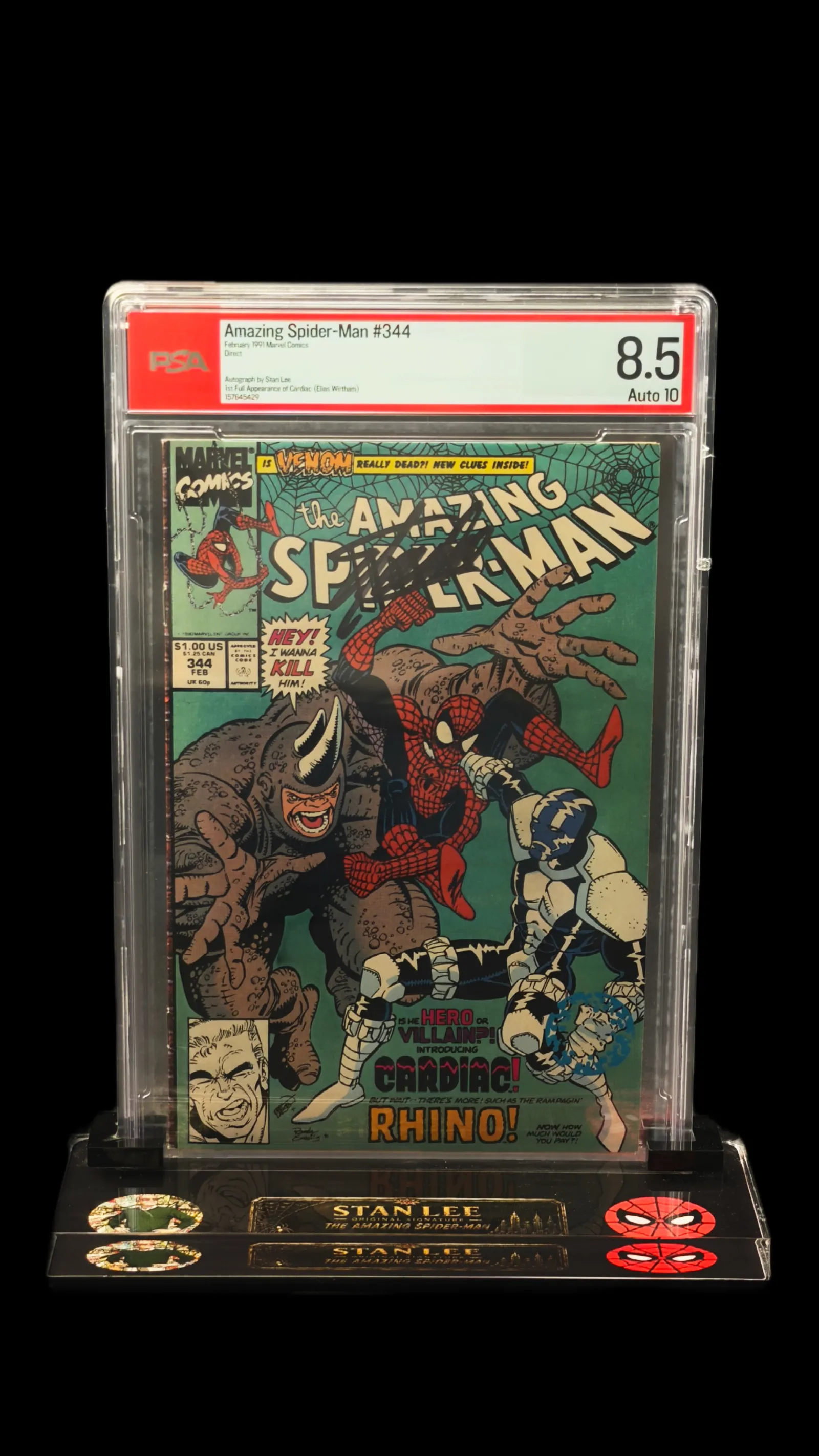 Stan Lee autógrafo – Amazing Spider-Man #344, Stan Lee