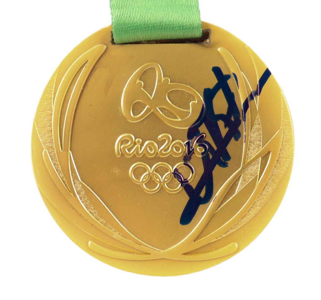 Usain Bolt – medalha Rio 2016 autografada, Usain Bolt