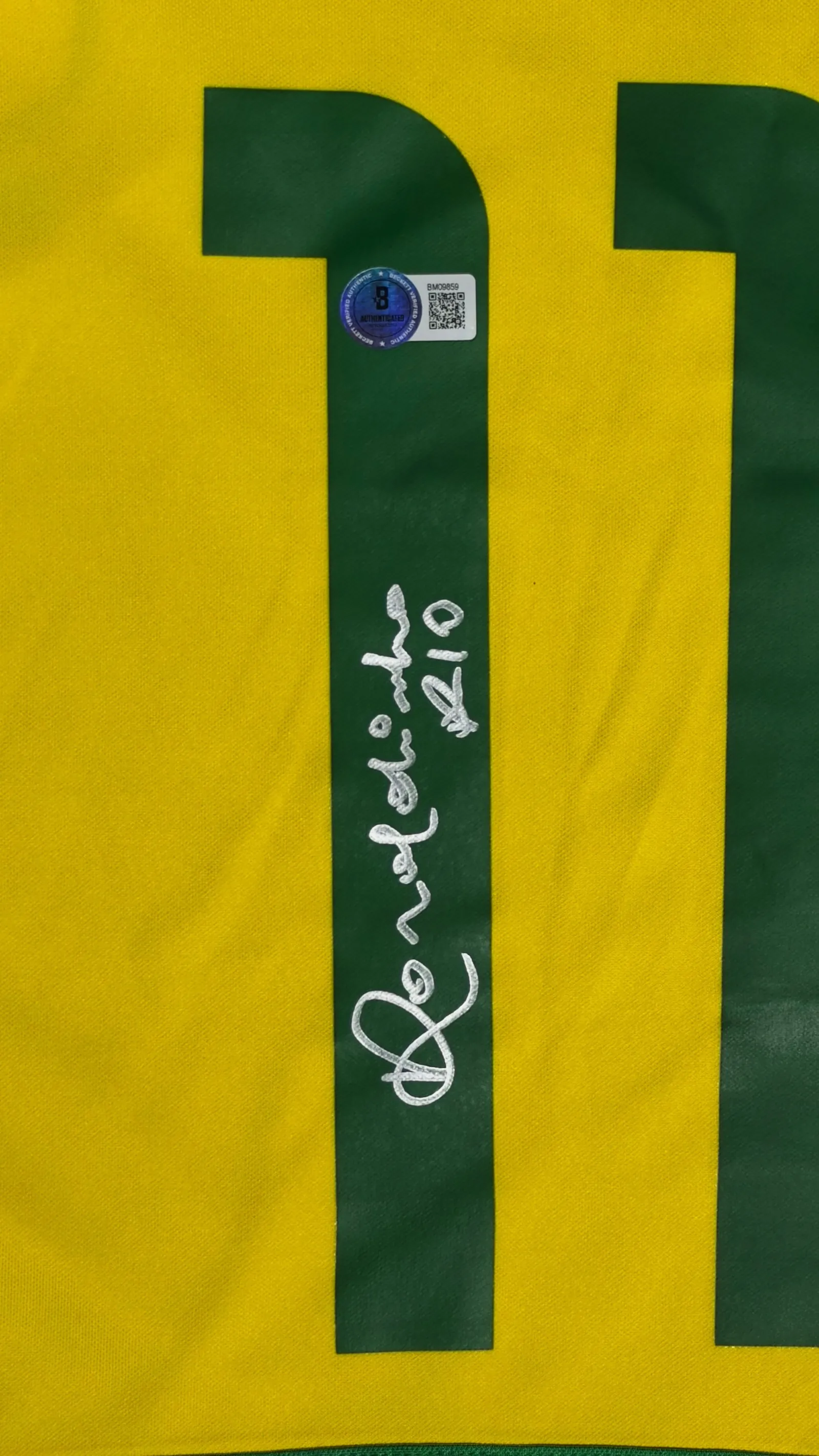Ronaldinho Gaúcho autógrafo – camisa do Brasil, Ronaldinho Gaúcho