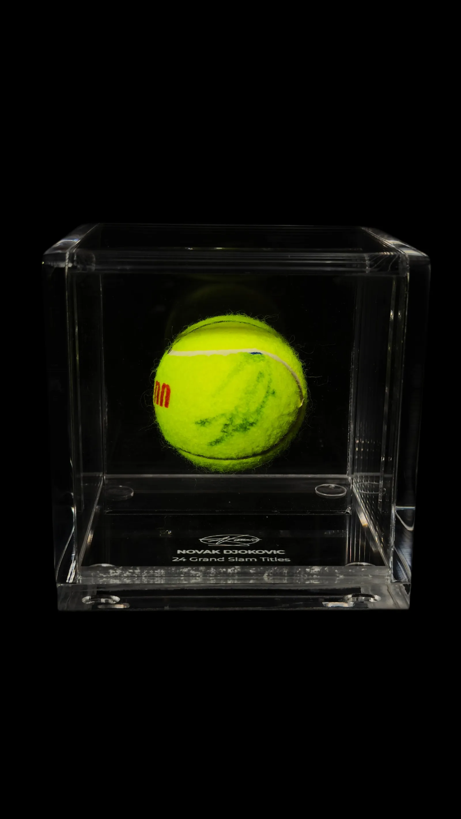 Novak Djokovic autógrafo – bola de tênis, Novak Djokovic