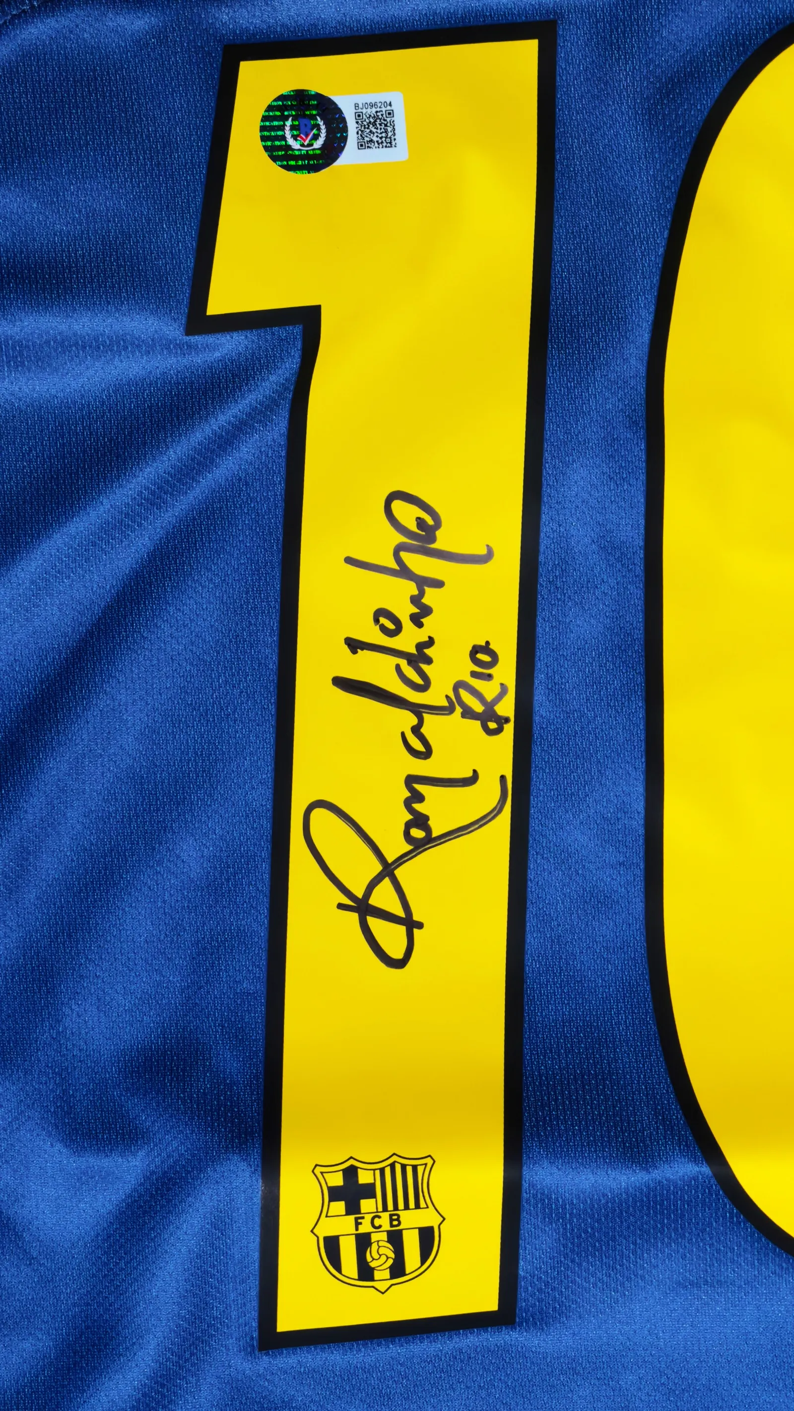 Ronaldinho Gaúcho autógrafo – camisa Barcelona, Ronaldinho Gaúcho