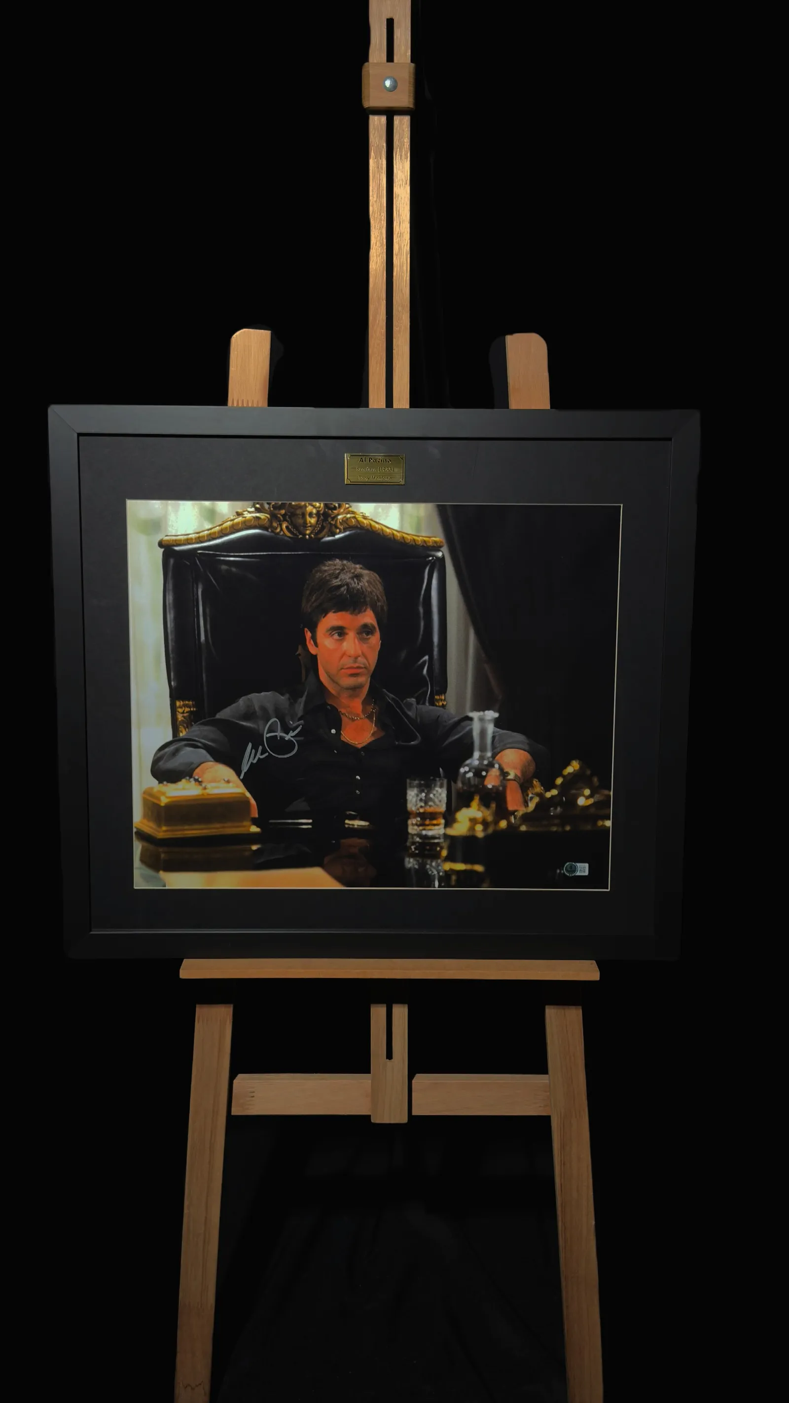 Al Pacino autógrafo – fotografia emoldurada Scarface, Al Pacino