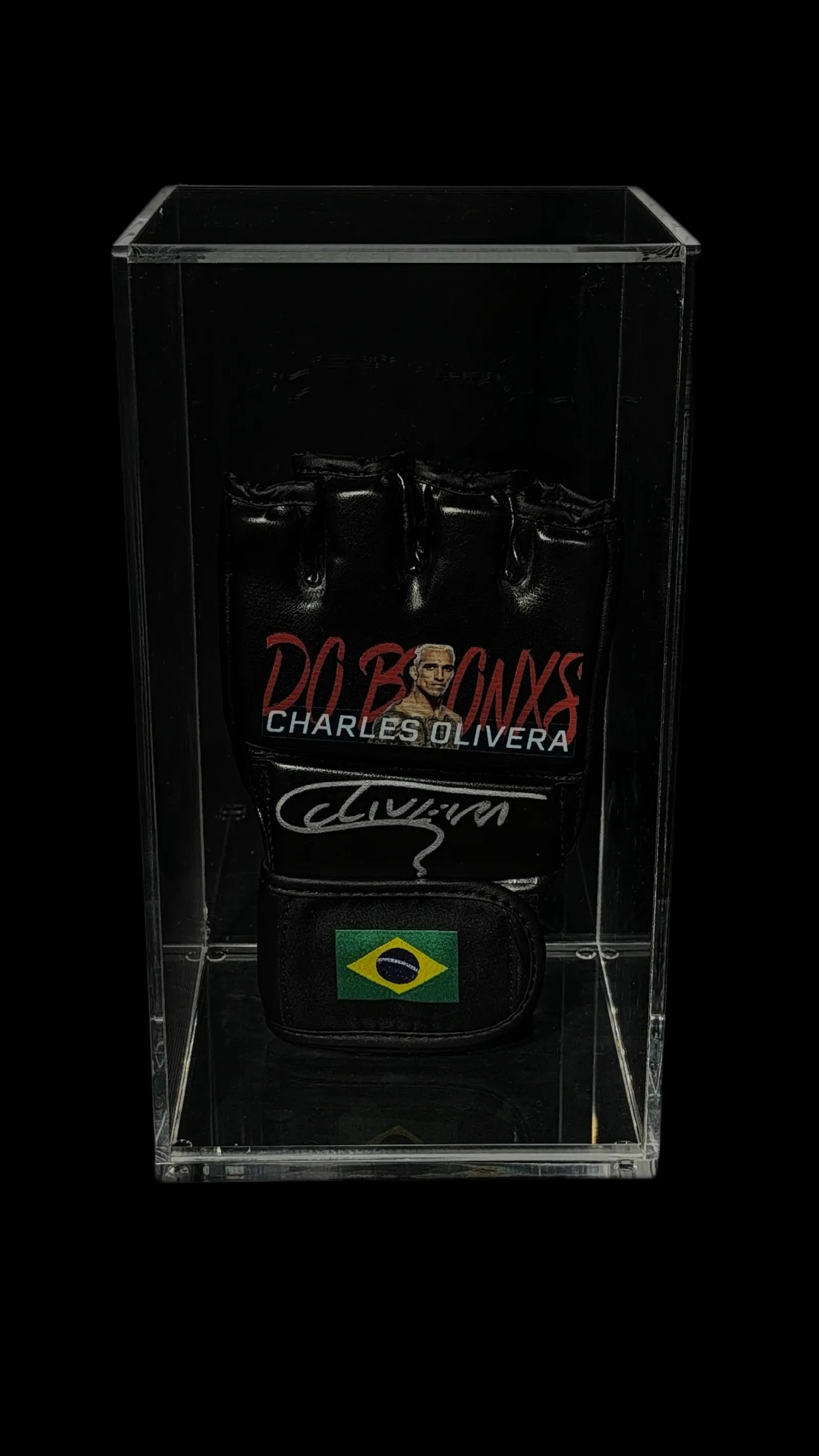 Charles Oliveira autógrafo – luva MMA do Bronx, Charles Oliveira
