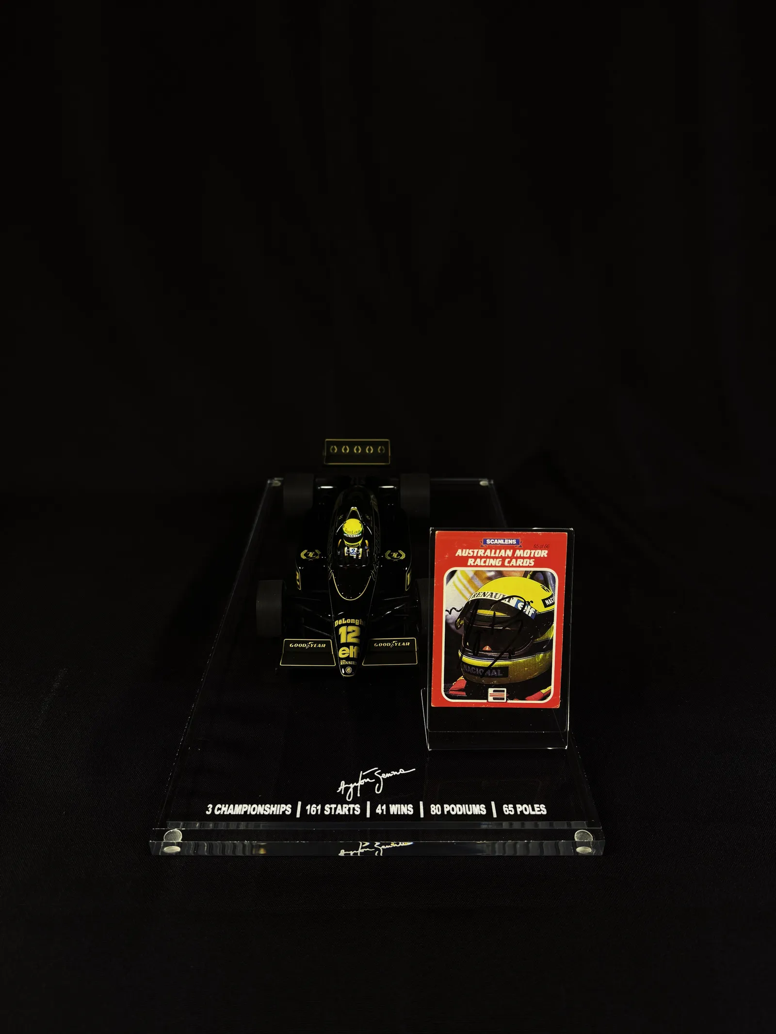 Ayrton Senna autógrafo – card, Ayrton Senna
