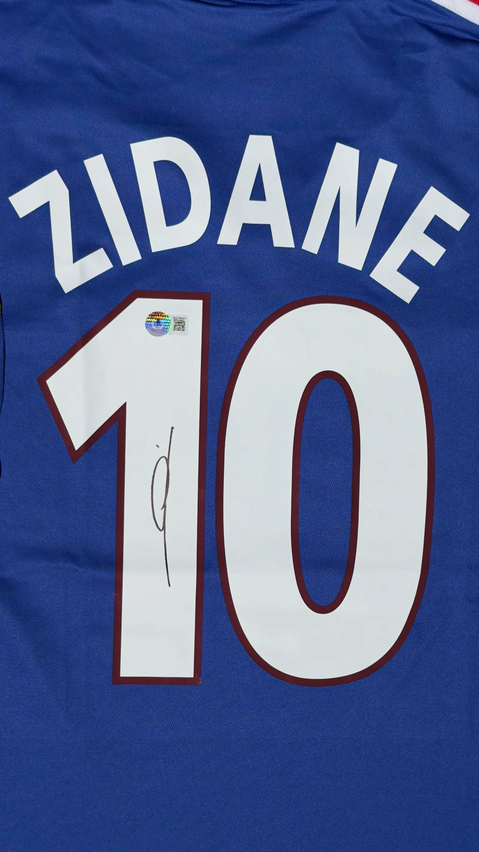 Zinédine Zidane autógrafo – camisa França, Zinedine Zidane