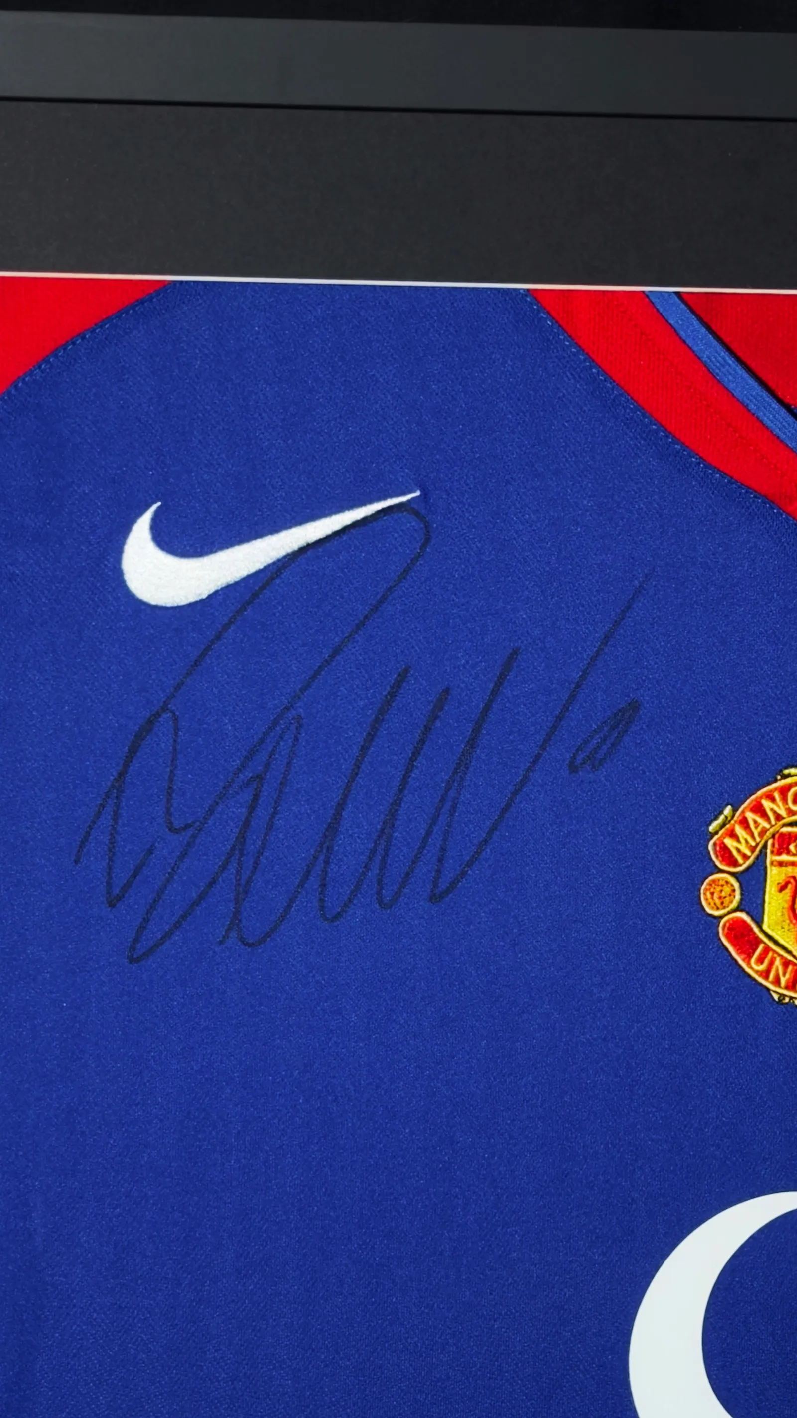 Cristiano Ronaldo autógrafo – camisa do Manchester United azul, Cristiano Ronaldo