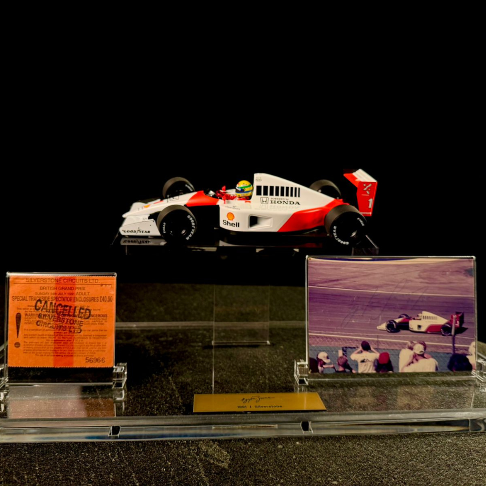 Ayrton Senna – foto autoral e original da corrida 91/92 autografada, Ayrton Senna