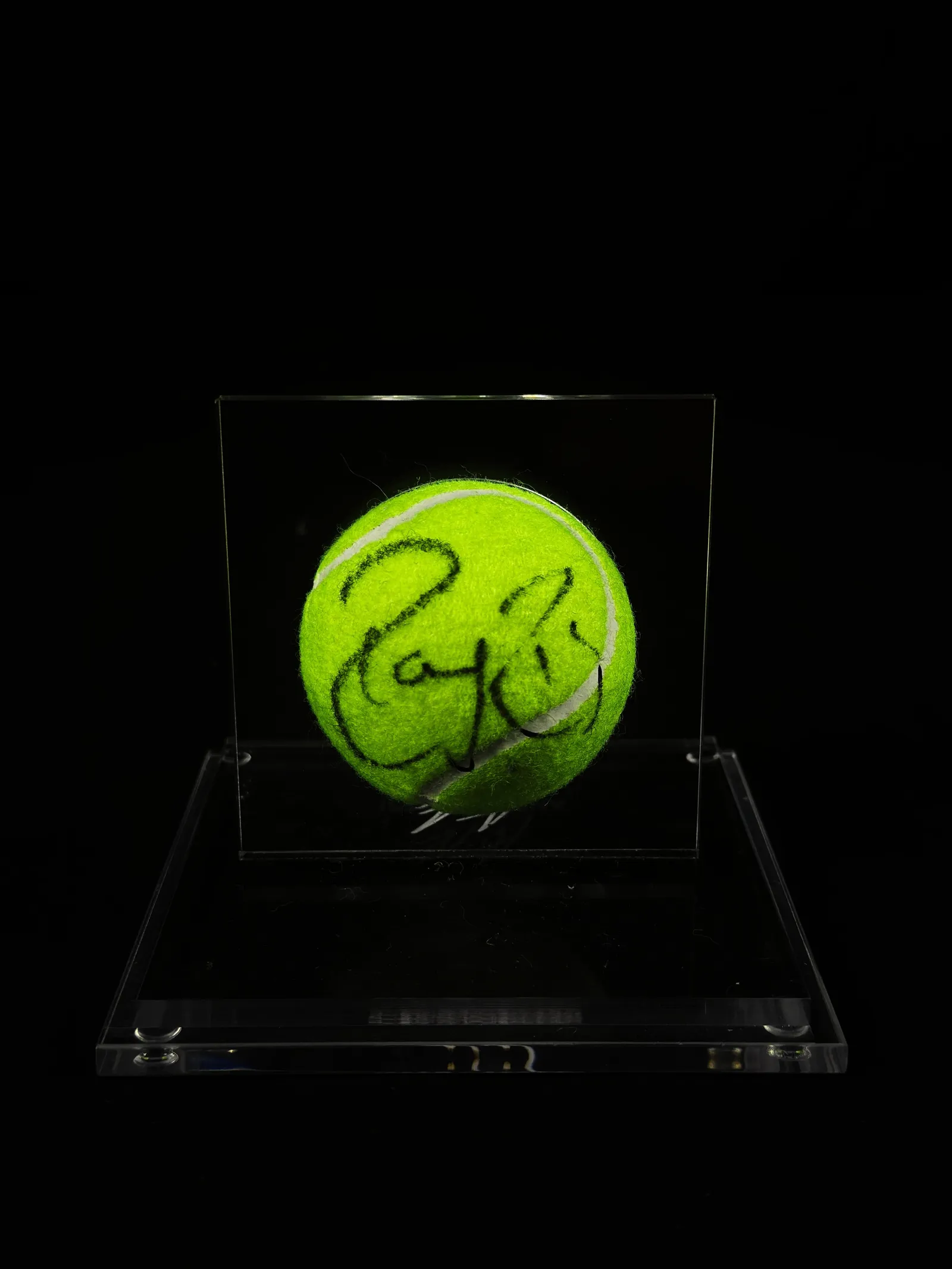 Roger Federer autógrafo – bola de tênis, Roger Federer