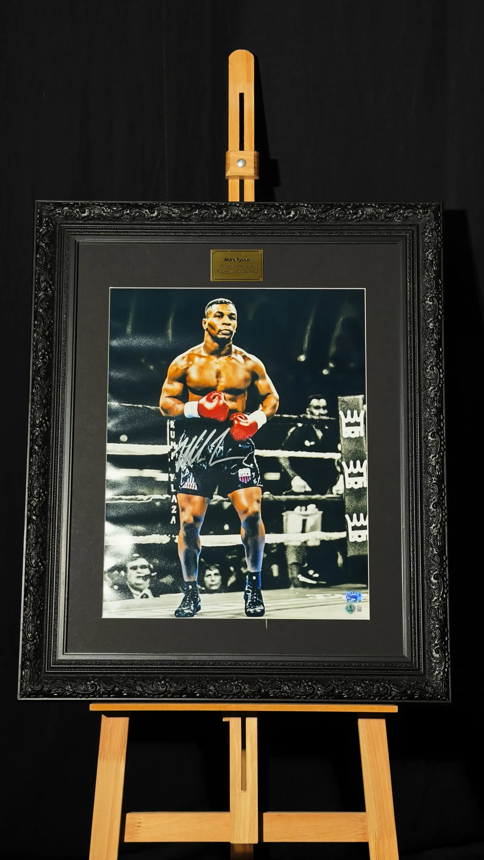 Mike Tyson autógrafo – foto emoldurada, Mike Tyson