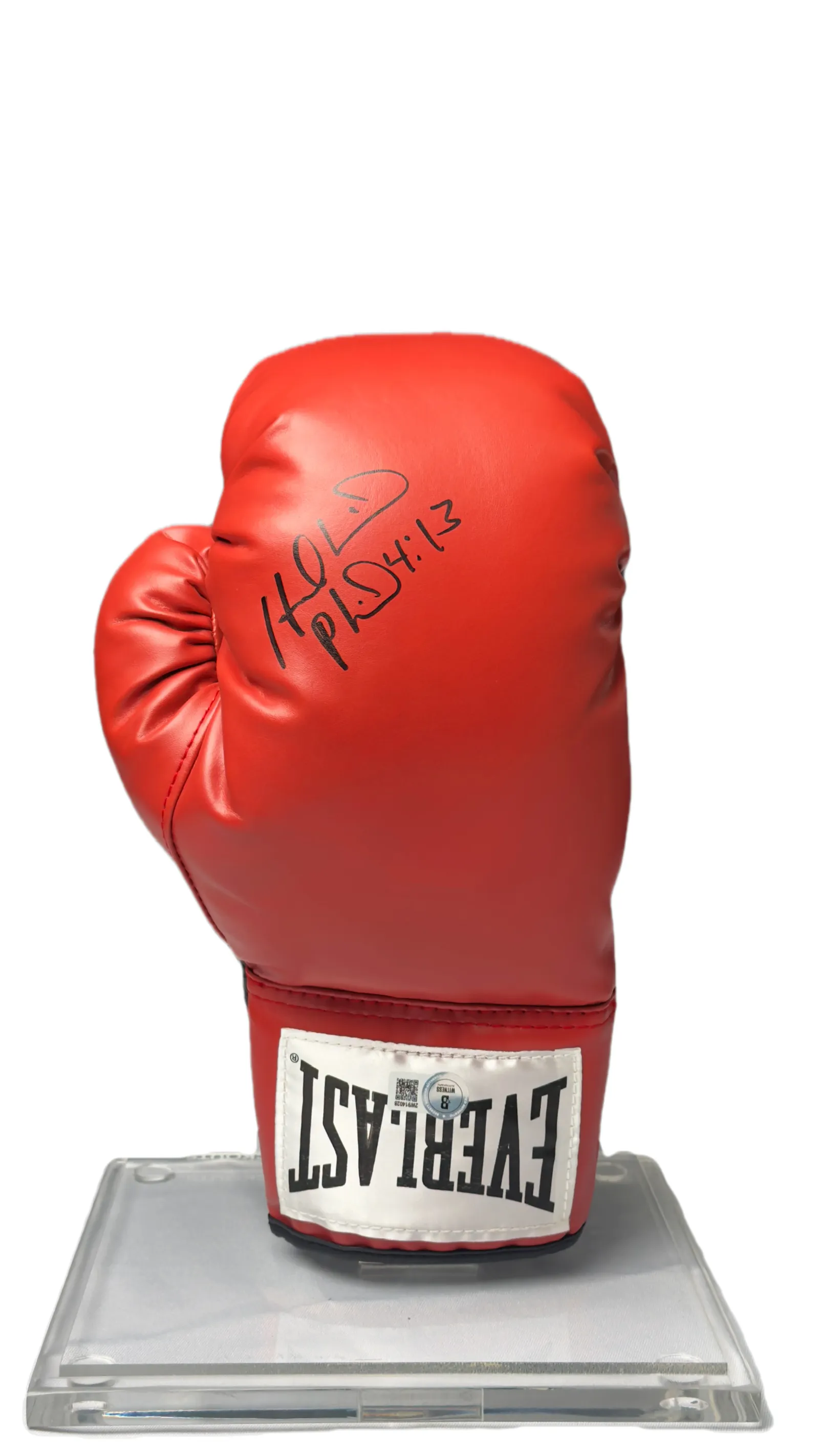 Evander Holyfield autógrafo – Luva de boxe Everlast, Evander Holyfield