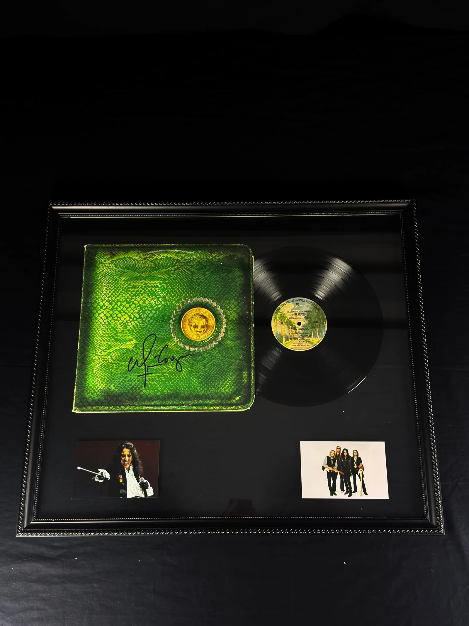 Alice Cooper autógrafo – vinil "Billion Dollar Babies", Alice Cooper