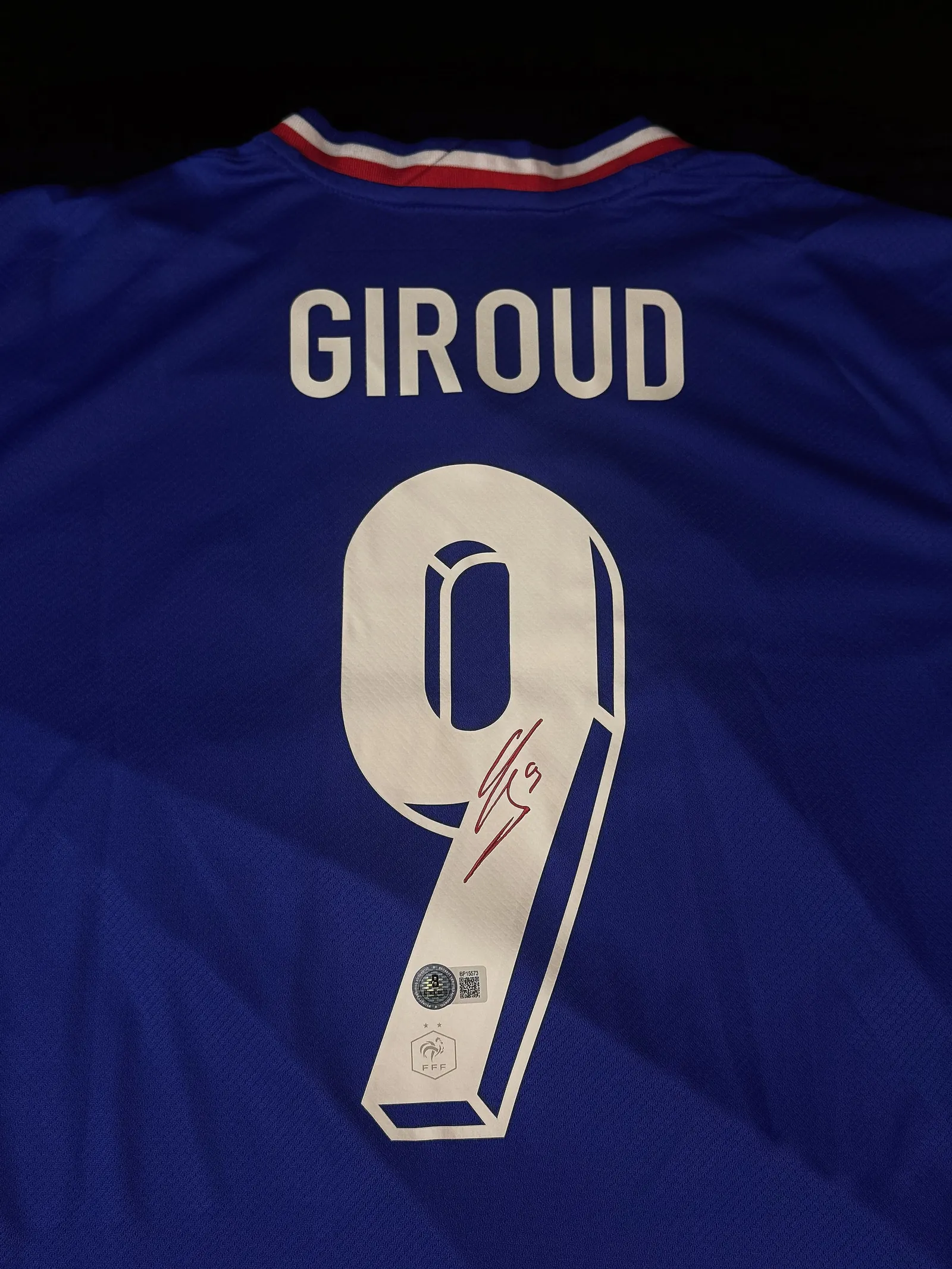 Giroud autógrafo – camisa da Seleção Francesa, Giroud