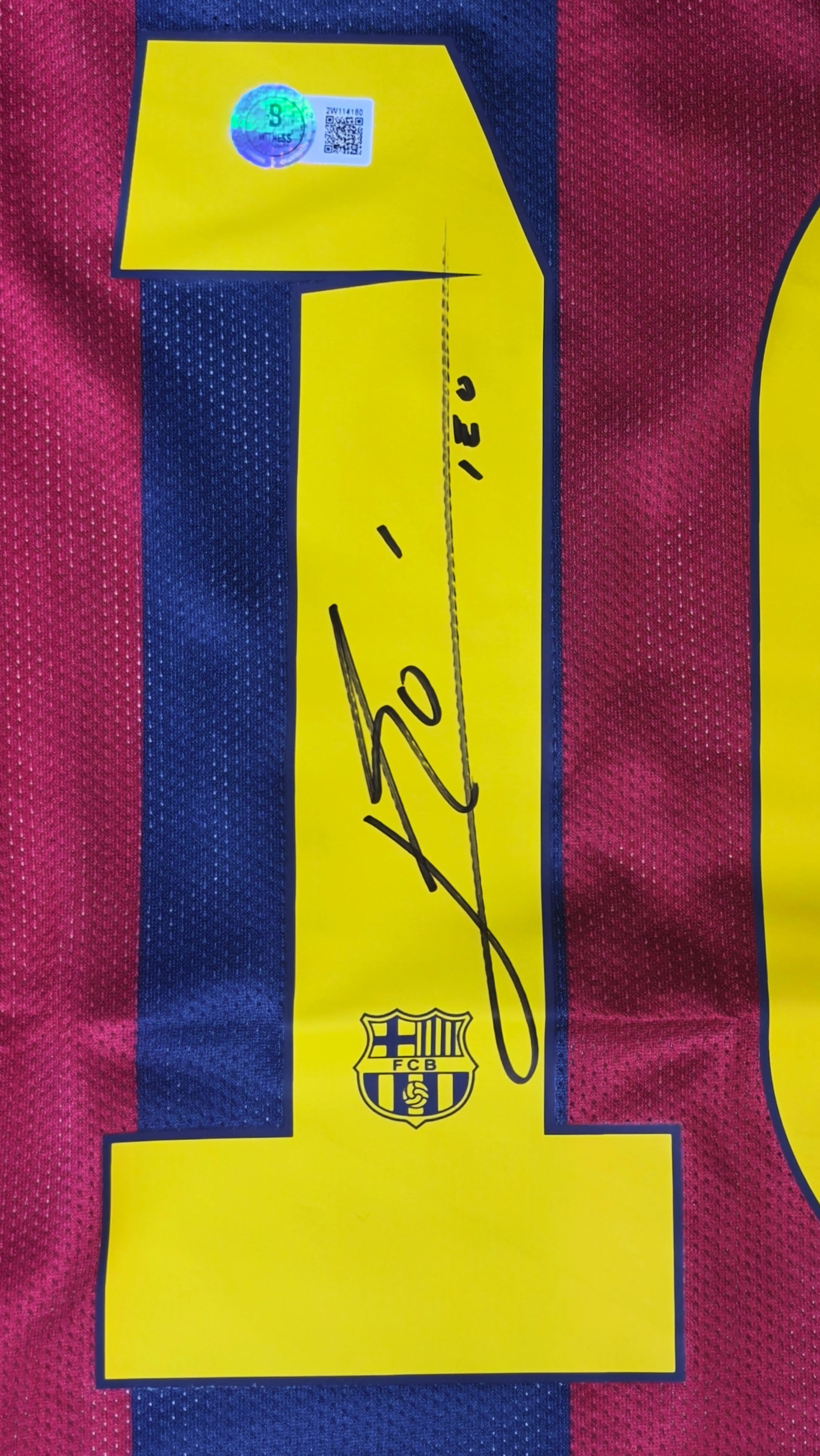 Lionel Messi autógrafo – camisa do Barcelona, Lionel Messi