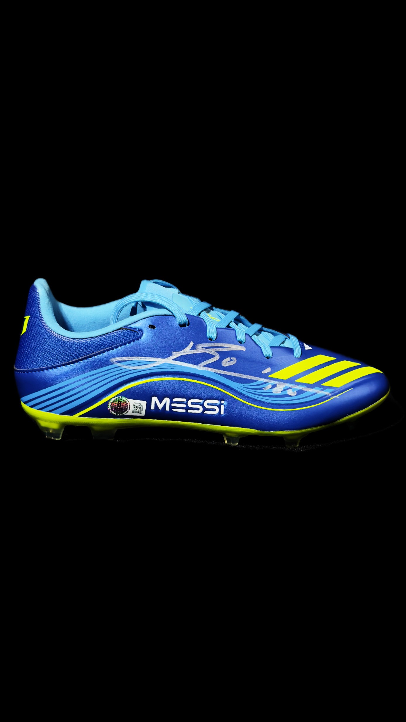 Lionel Messi autógrafo – chuteira Adidas, Lionel Messi