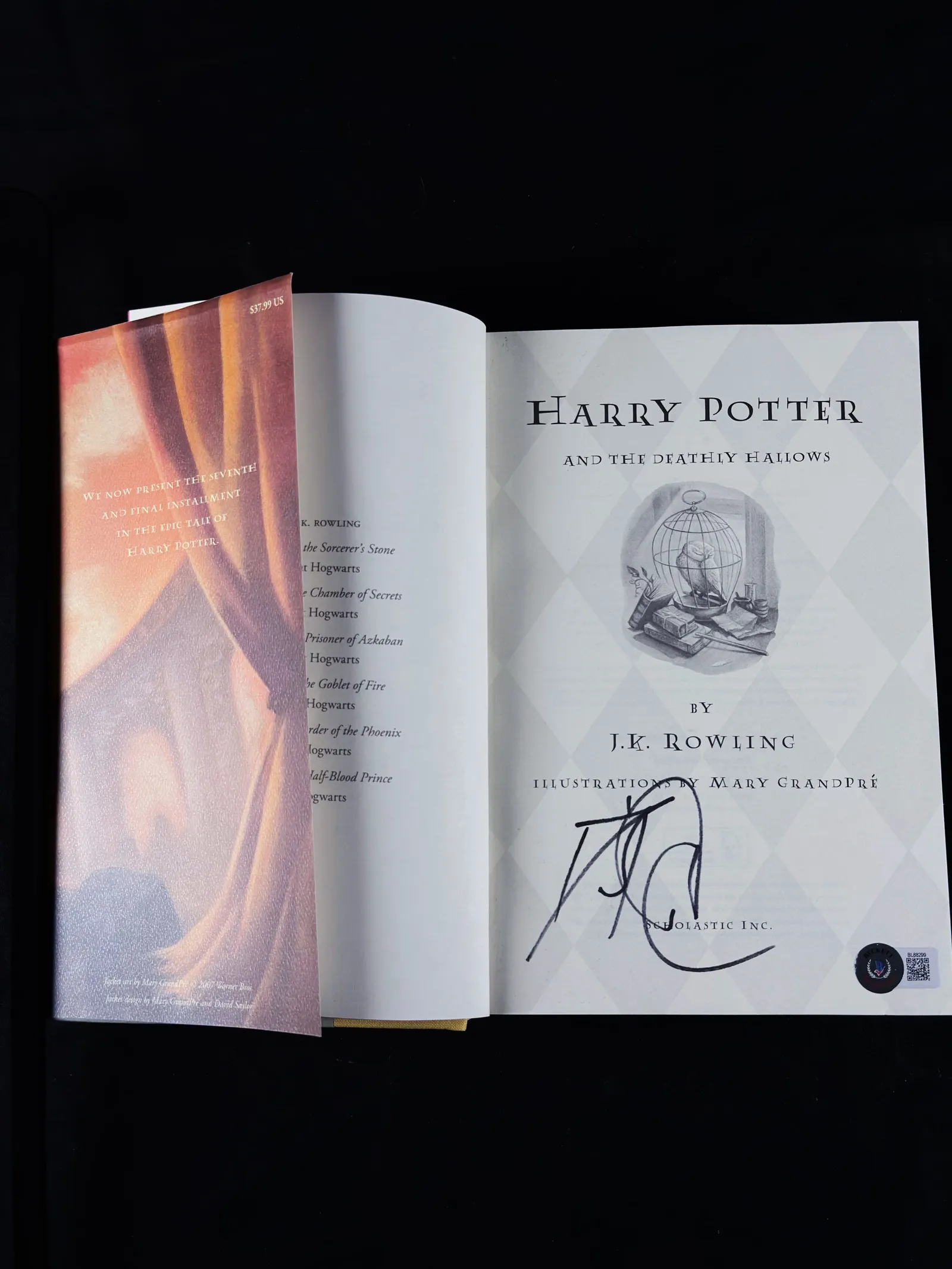 Daniel Radcliffe autógrafo – livro Harry Potter e as Relíquias da Morte, Daniel Radcliffe
