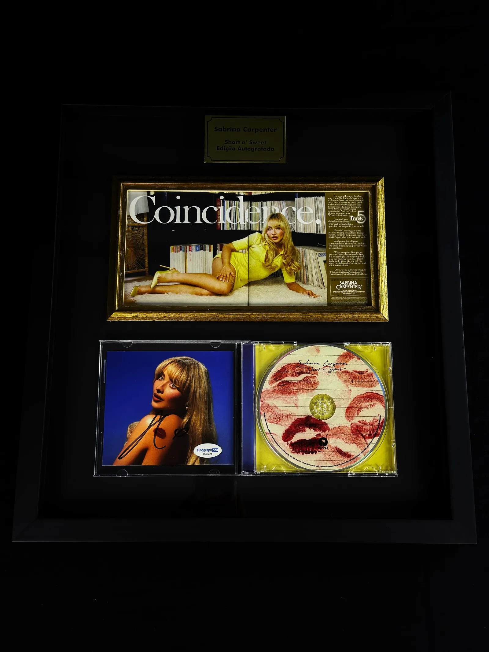 Sabrina Carpenter autógrafo – CD "Short n' Sweet", Sabrina Carpenter