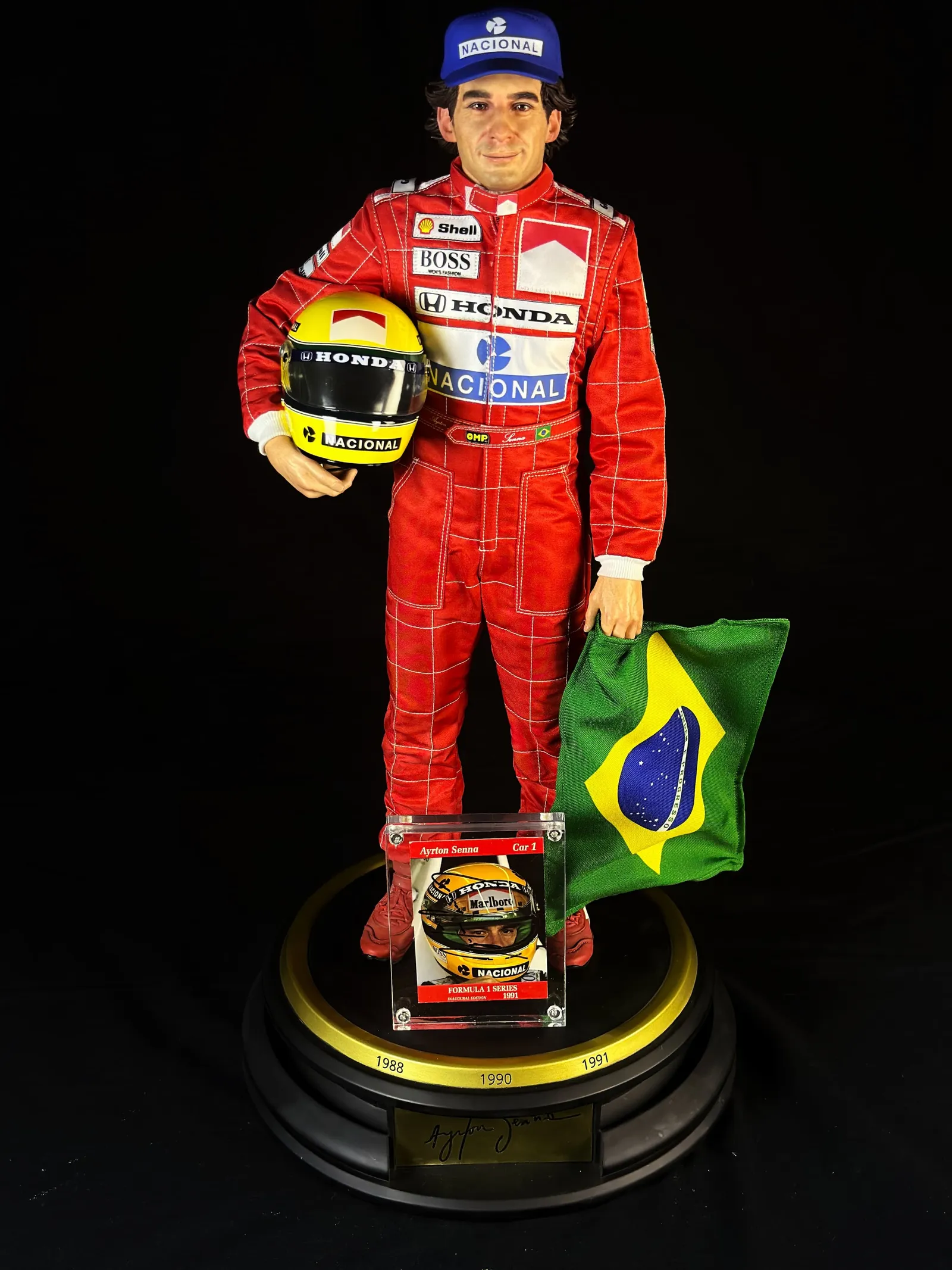 Ayrton Senna autógrafo – card, Ayrton Senna