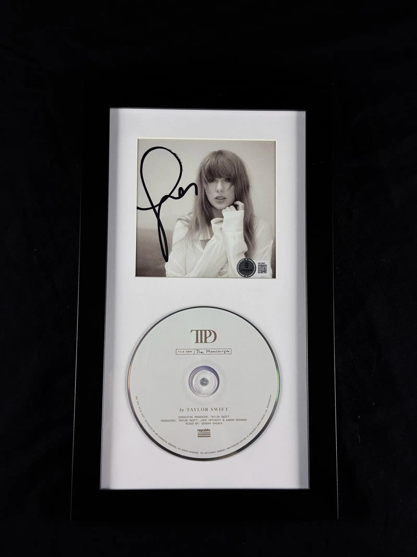 Taylor Swift – “The Manuscript” CD autografado, Taylor Swift