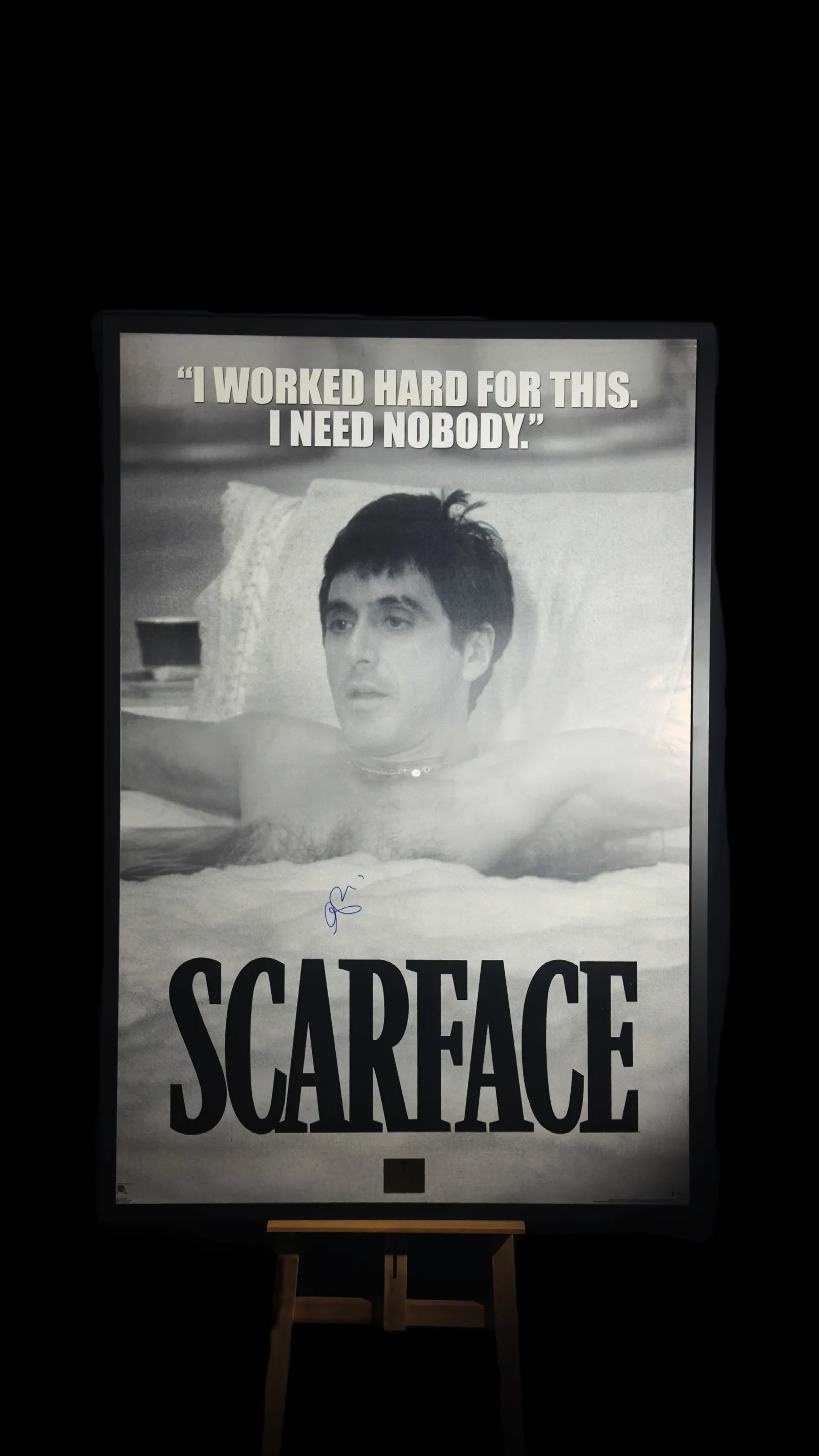 Al Pacino autógrafo – pôster Scarface, Al Pacino