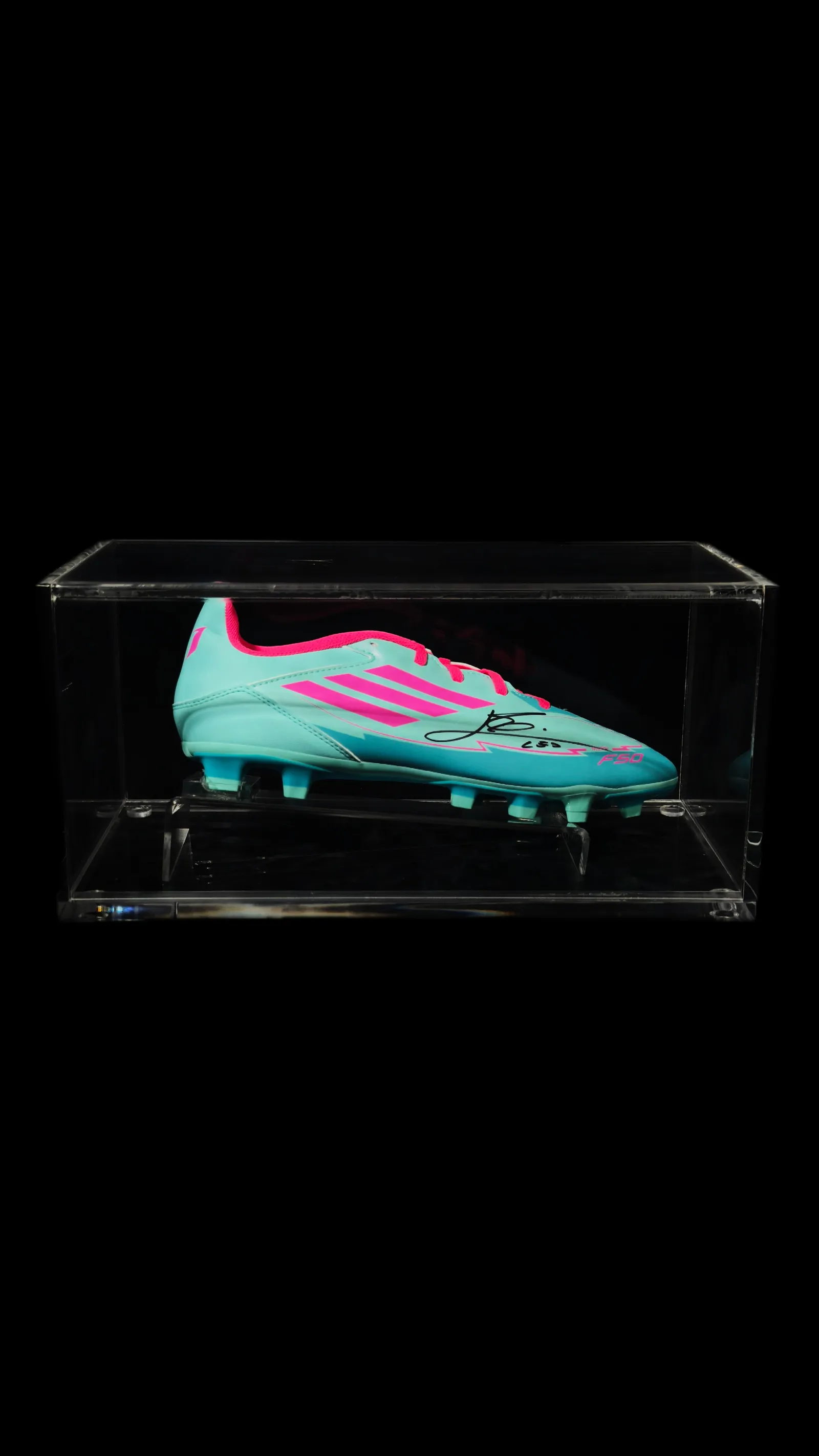 Lionel Messi autógrafo – chuteira Adidas F50, Lionel Messi