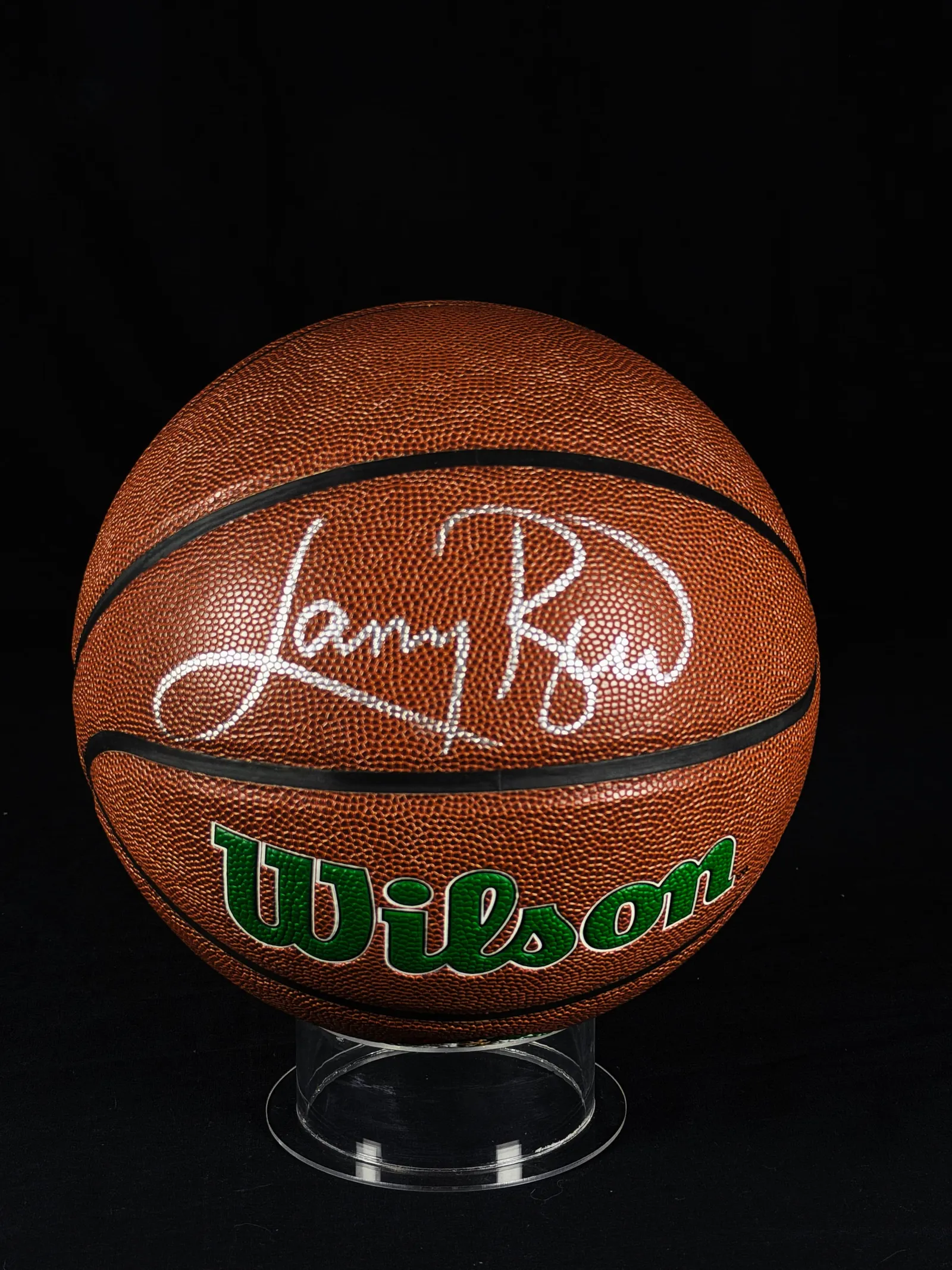 Larry Bird autógrafo – bola de basquetebol, Larry Bird