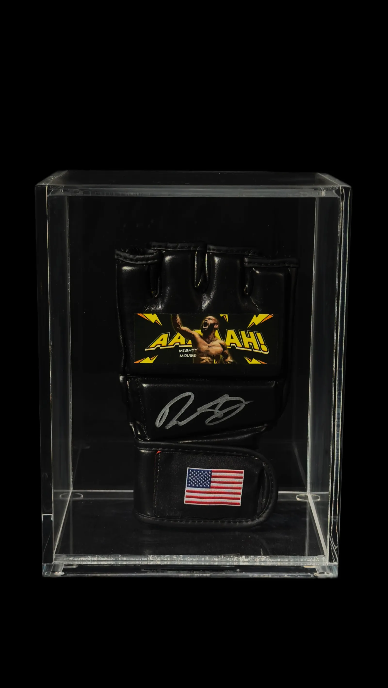 Demetrious “Mighty Mouse” Johnson autógrafo – luva de MMA, Demetrious Johnson