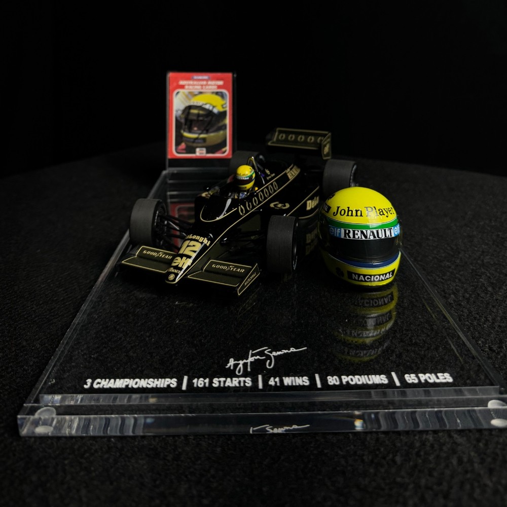 Ayrton Senna – Lotus 1986, card autografado, Ayrton Senna