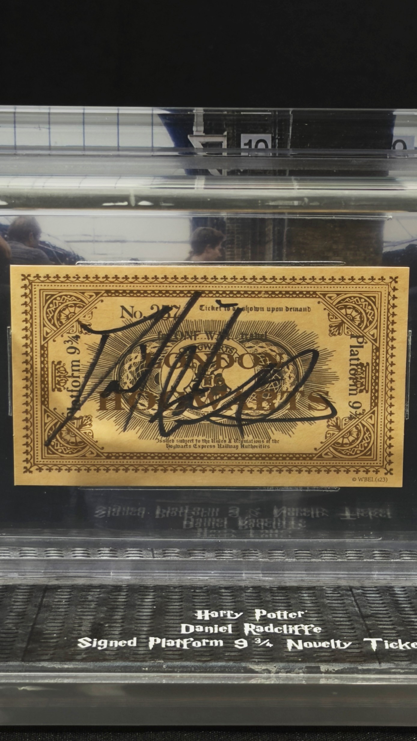 Daniel Radcliffe autógrafo – ingresso plataforma 9¾ Harry Potter, Daniel Radcliffe