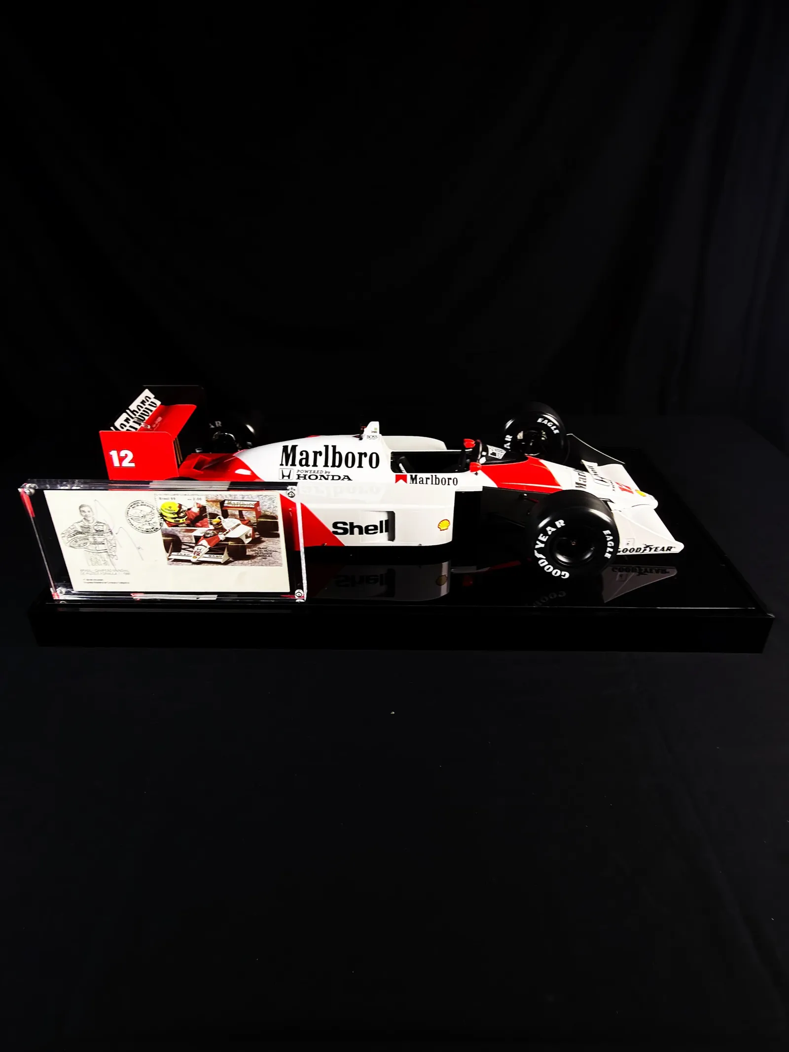 Ayrton Senna – selo autografado, FDC 465 (1989), Ayrton Senna