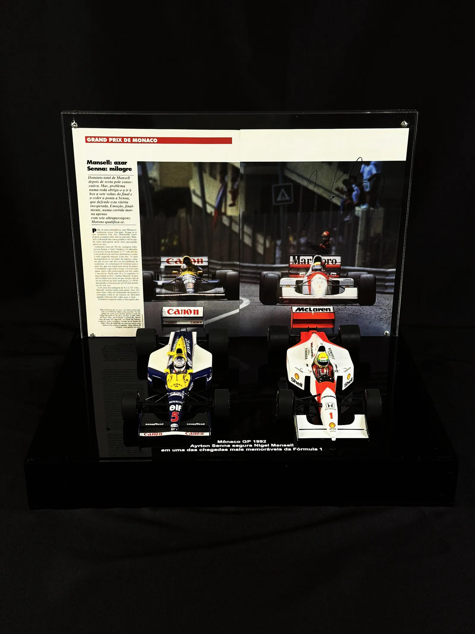 Ayrton Senna autógrafo – revista GP de Mônaco 1992, Ayrton Senna