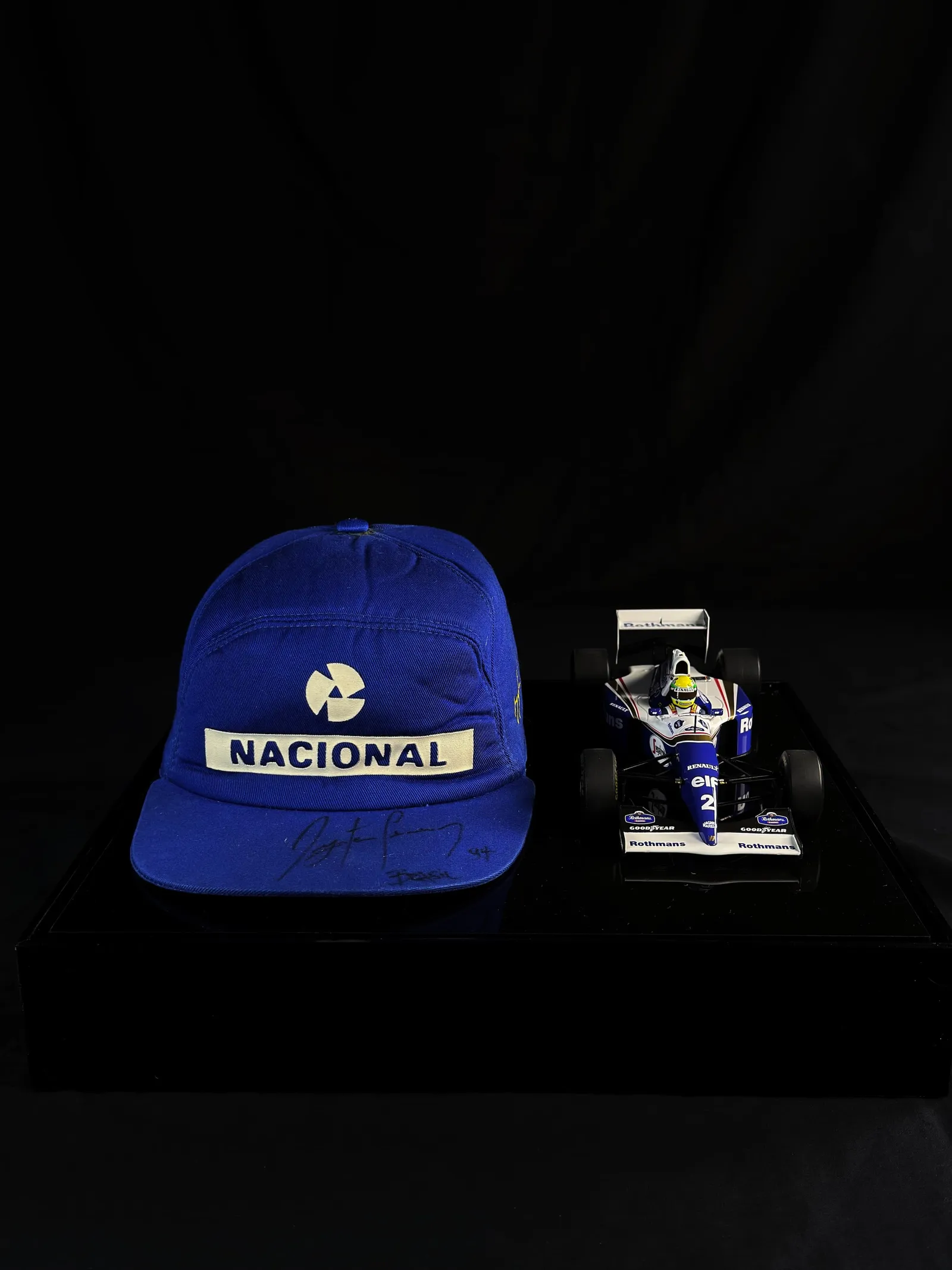 Ayrton Senna autógrafo – boné da Nacional, Ayrton Senna