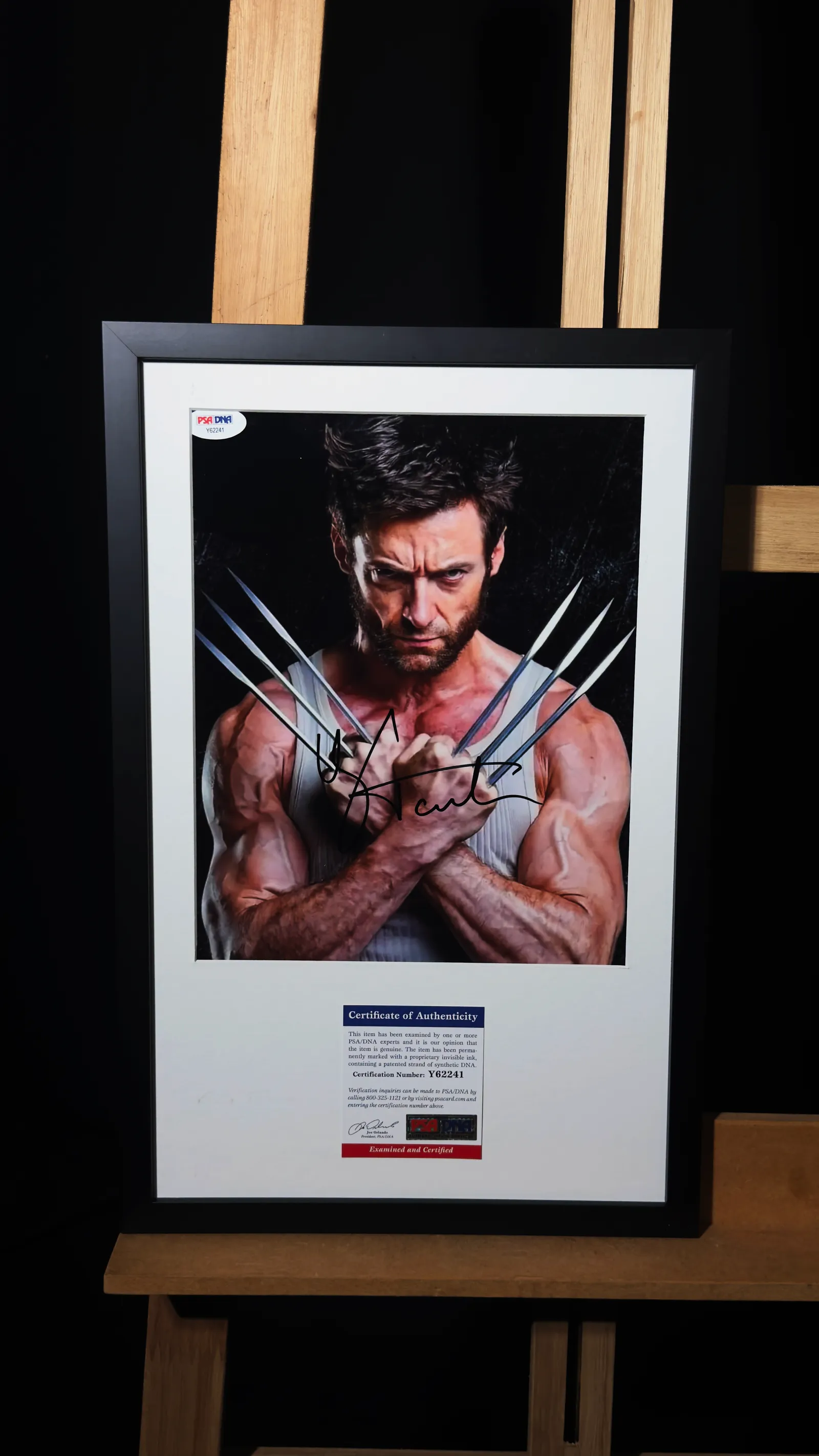 Hugh Jackman autógrafo – foto Wolverine, Hugh Jackman