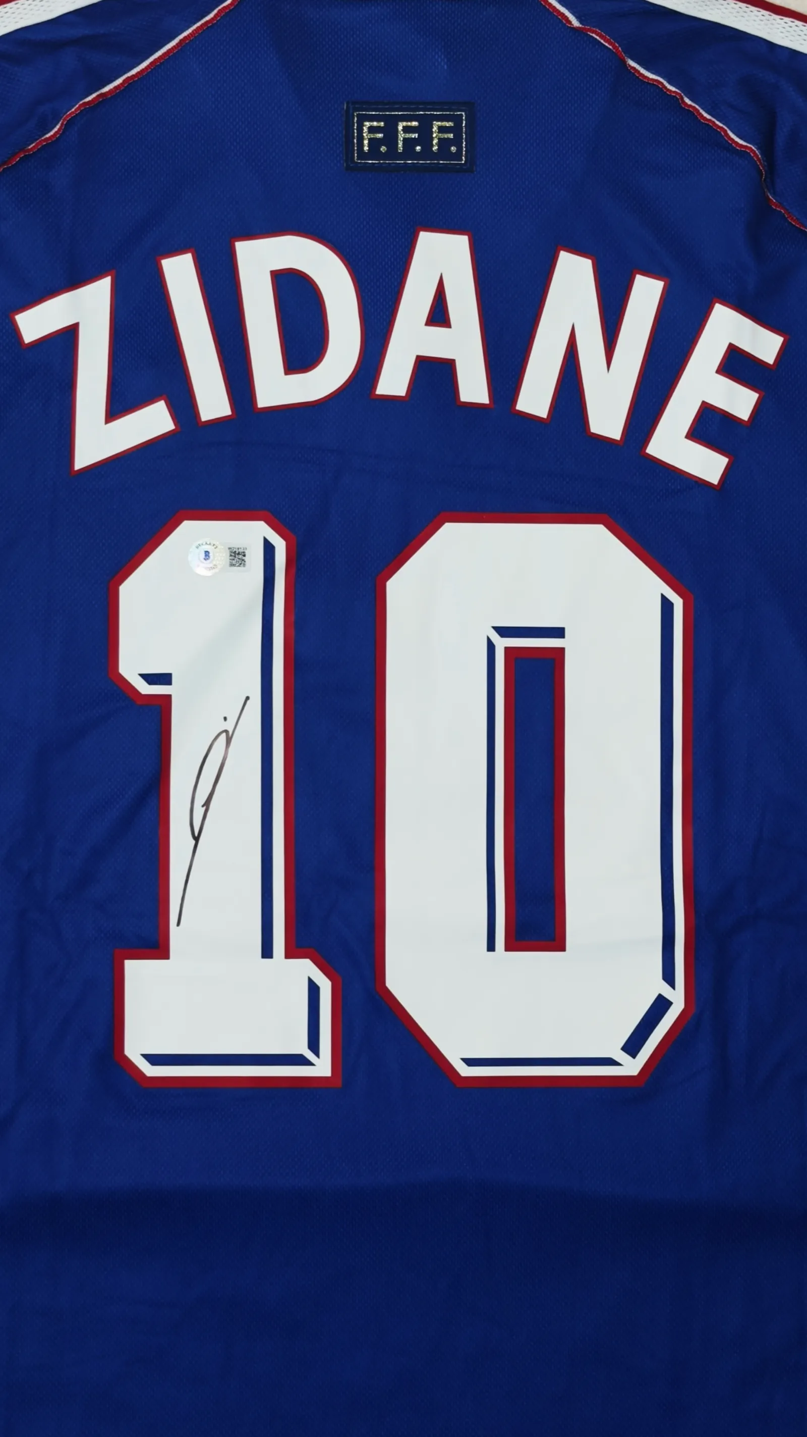 Zinedine Zidane autógrafo – Camisa França Copa do Mundo 1998, Zinedine Zidane