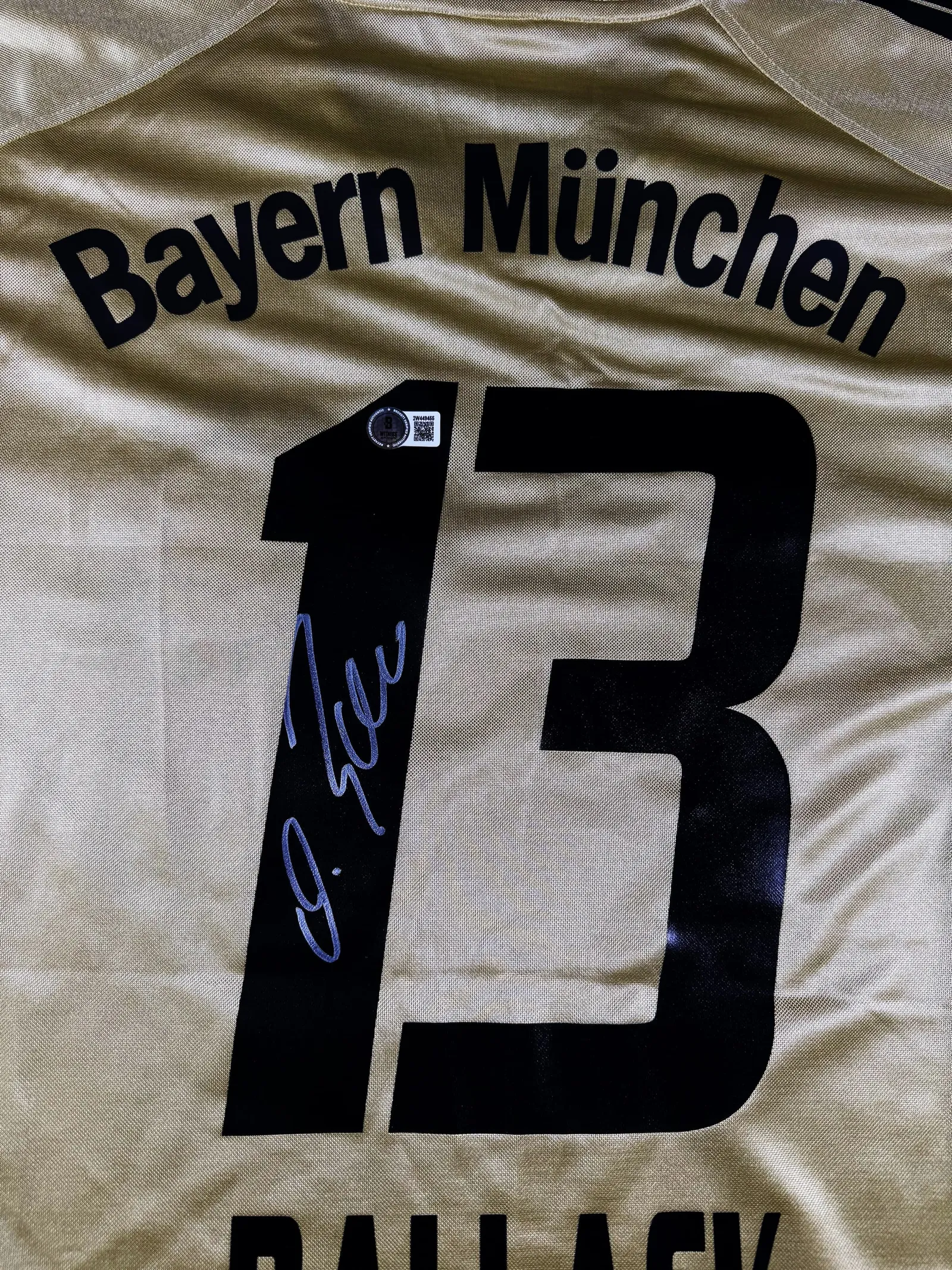 Michael Ballack autógrafo – camisa Bayern de Munique, Michael Ballack