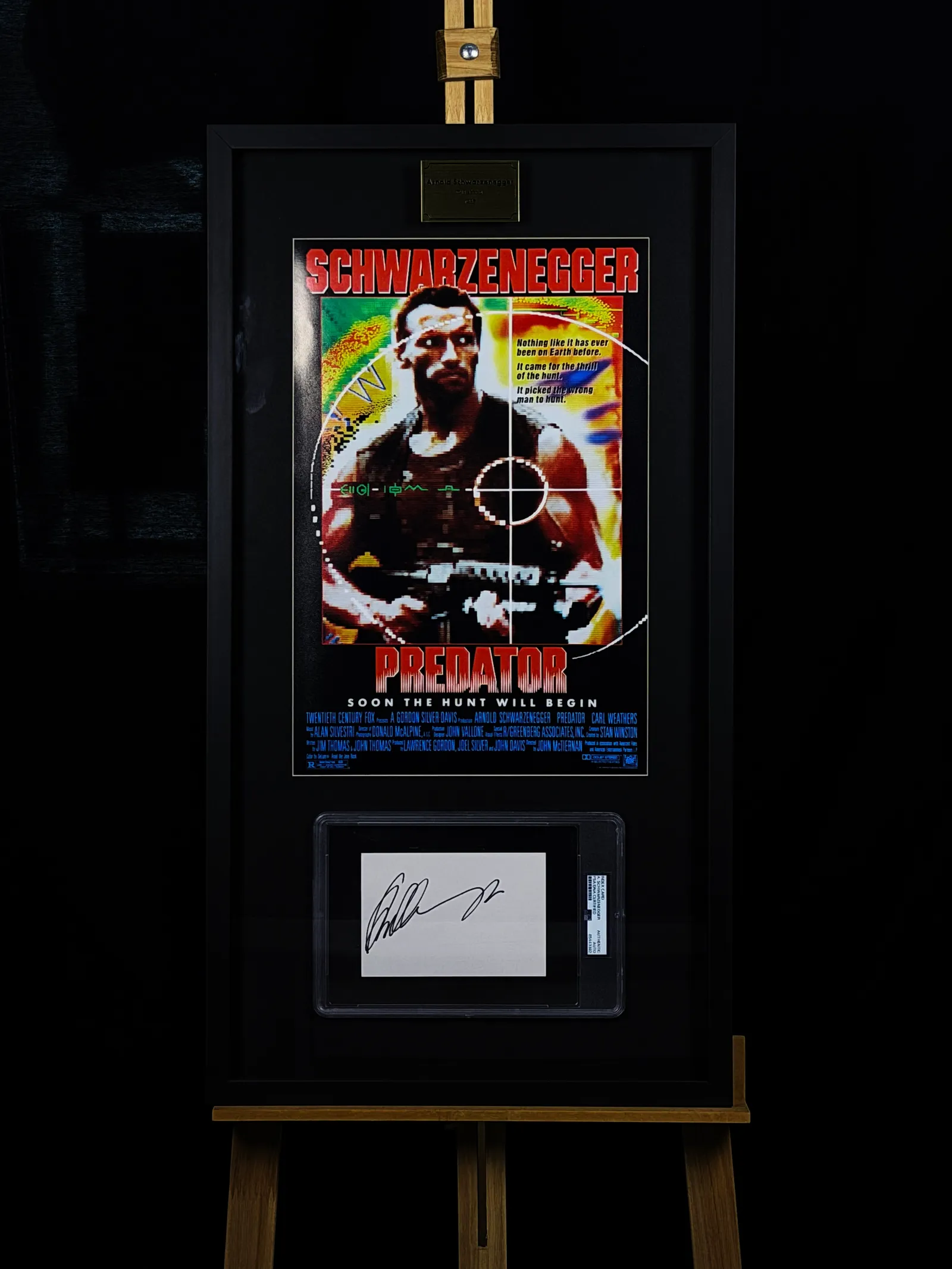 Arnold Schwarzenegger autógrafo – pôster enquadrado e assinatura encapsulada, Arnold Schwarzenegger