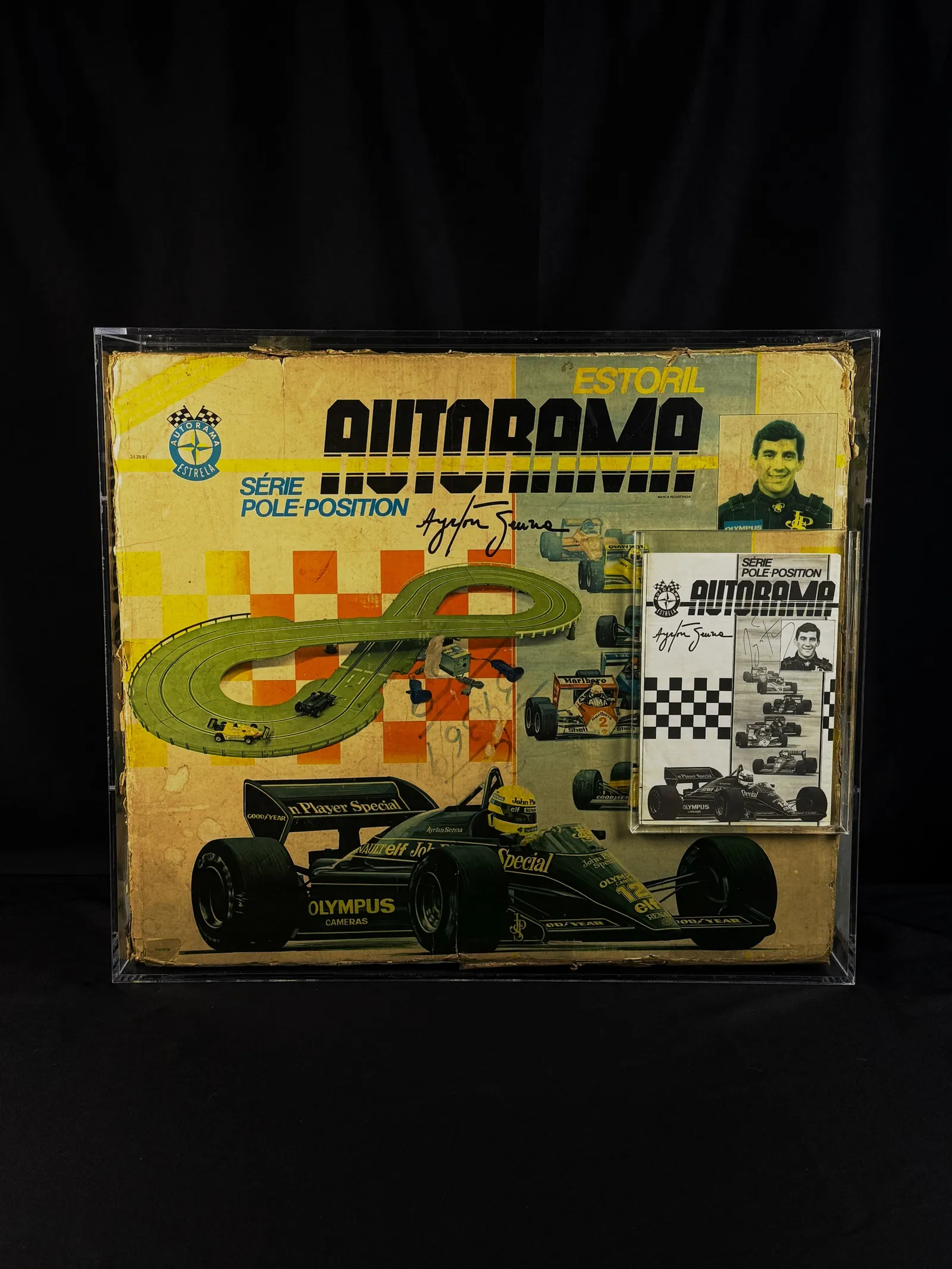 Ayrton Senna autógrafo – manual do autorama de Estoril, Ayrton Senna